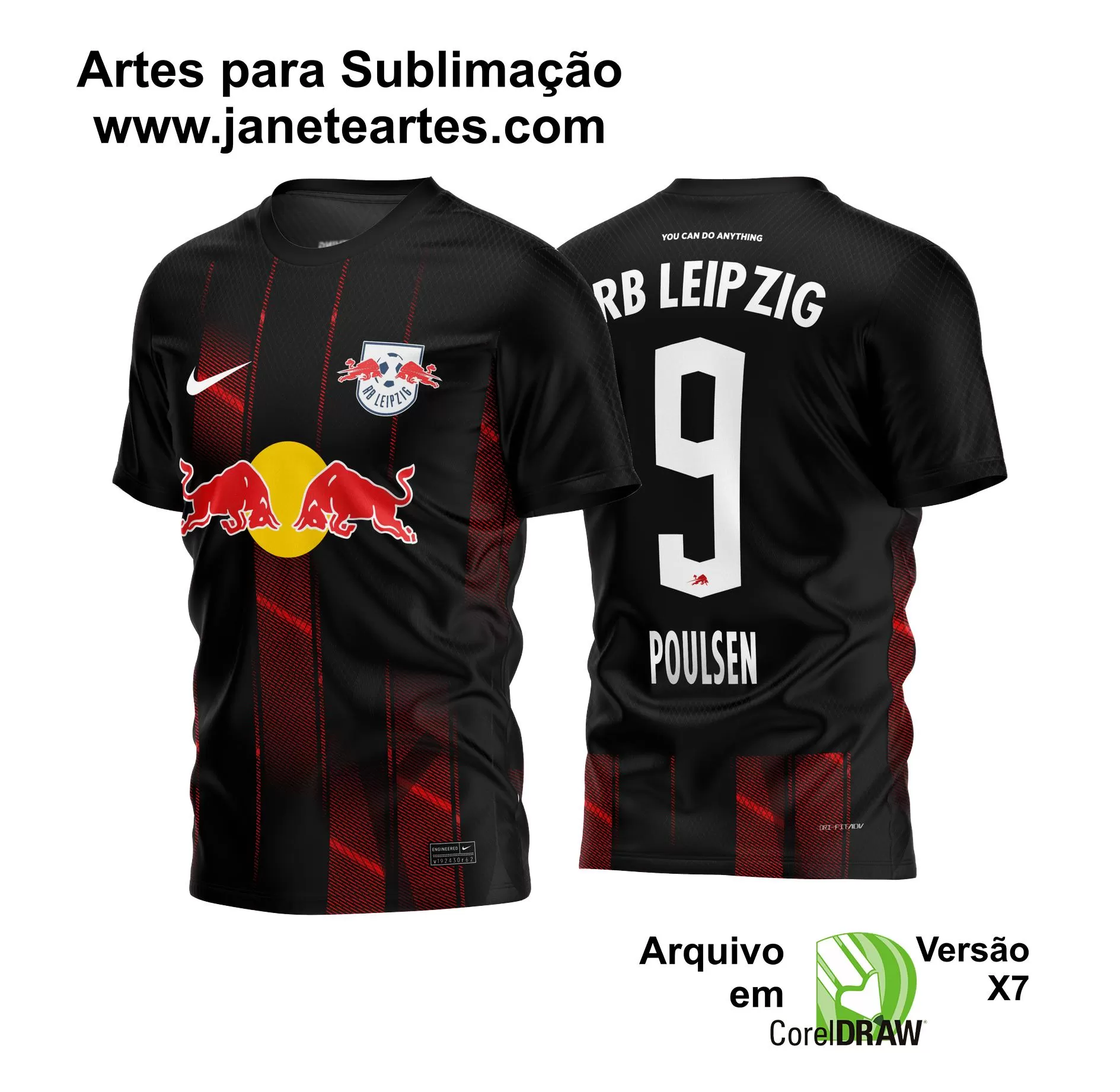 Arte Vetor Camisa RB Leipzig Terceiro 2022 - 2023