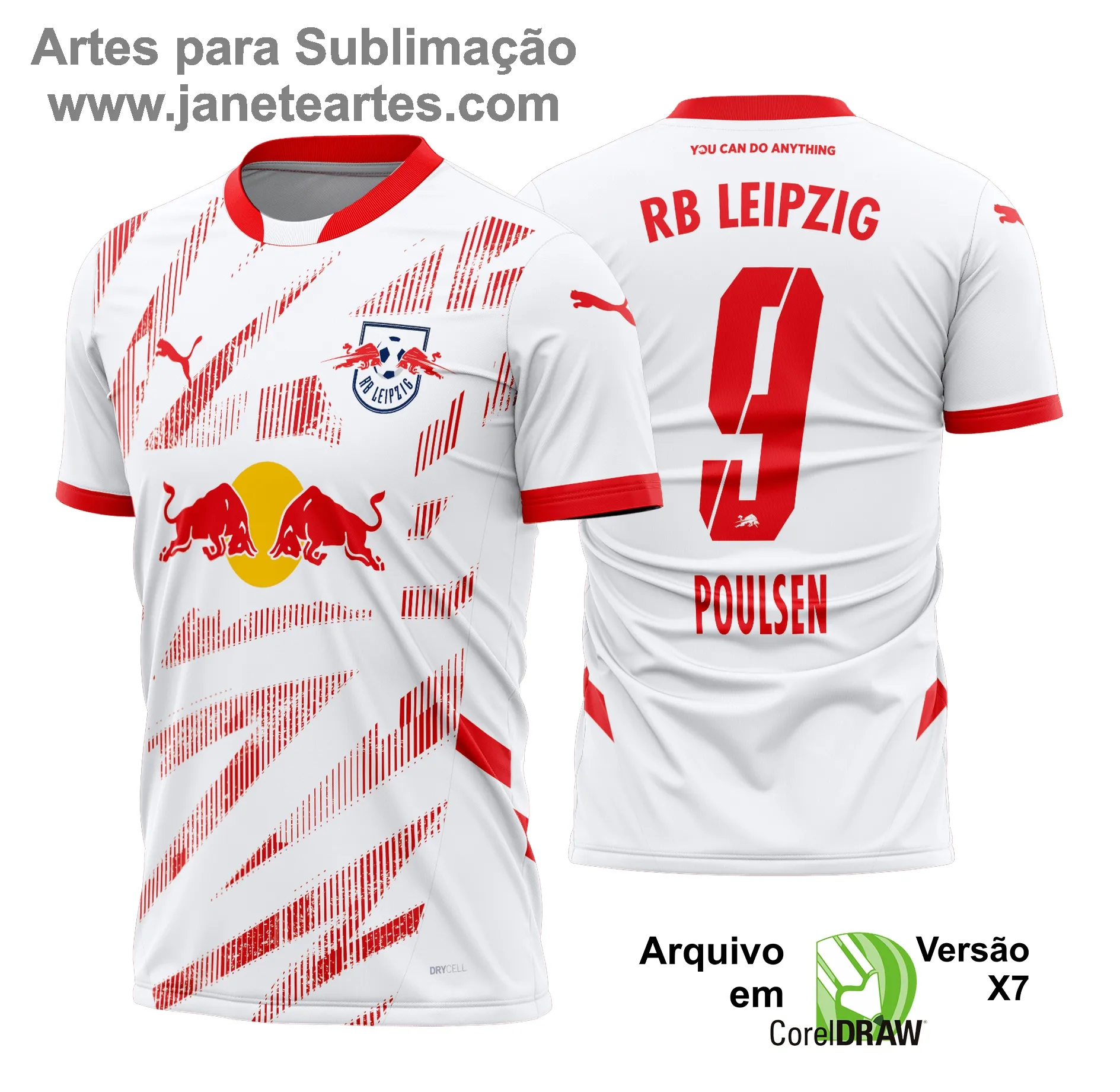 Arte Vetor - Camisa RB Leipzig Titular 2024 - 2025