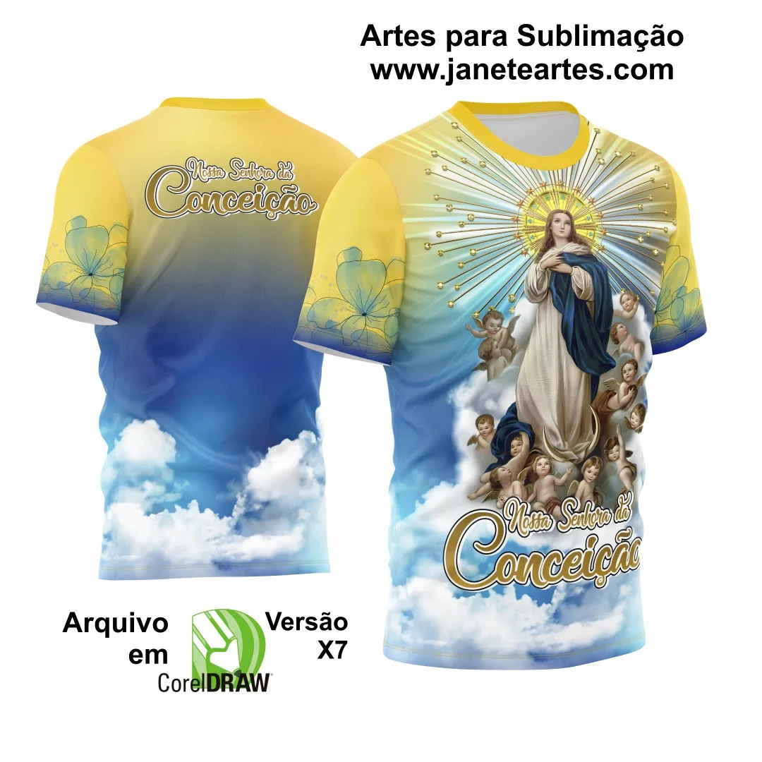 Arte Vetor Camisa Religião - Nossa Senhora Imaculada Conceição 2024 - 2025