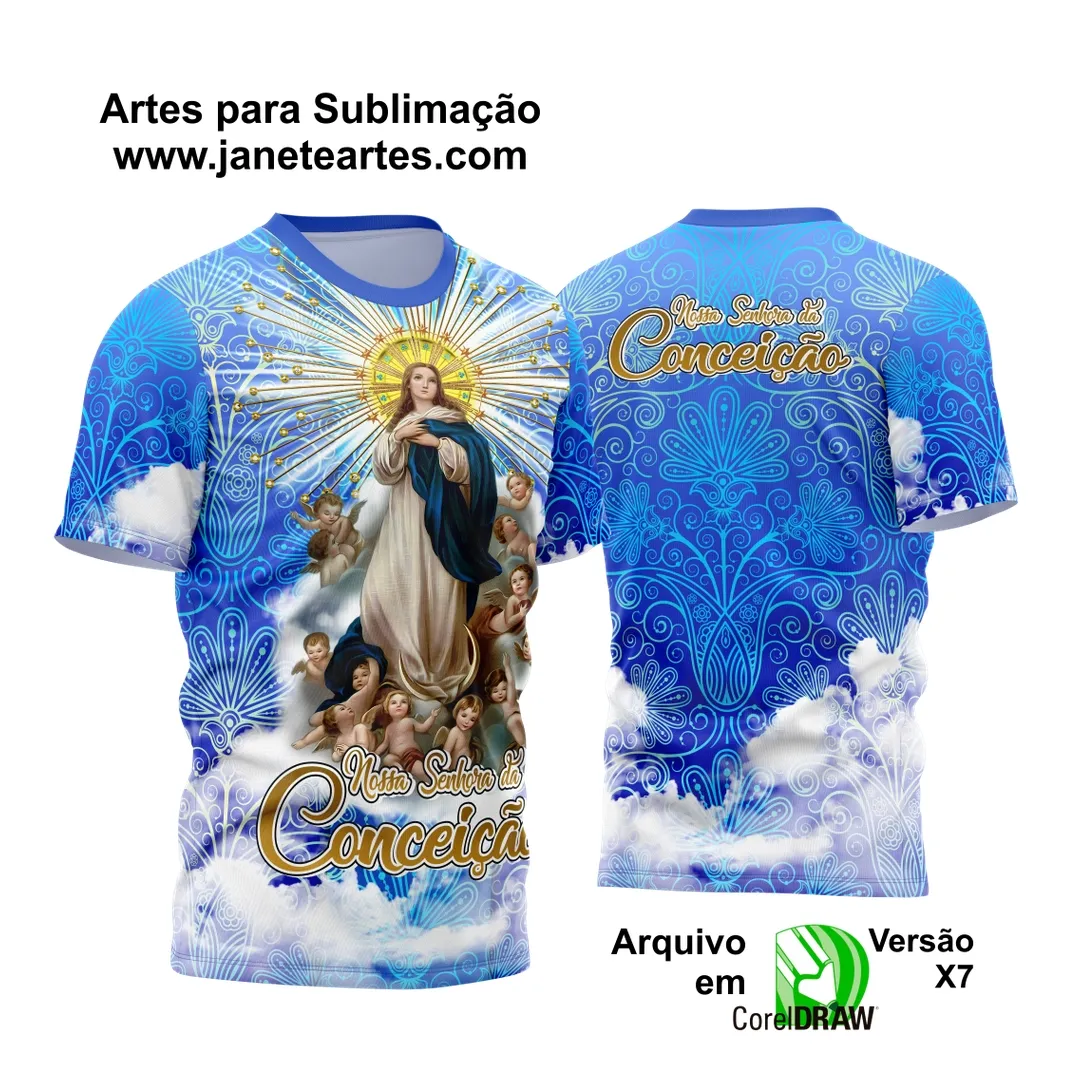 Arte Vetor Camisa Religião - Nossa Senhora Imaculada Conceição 2024 - 2025