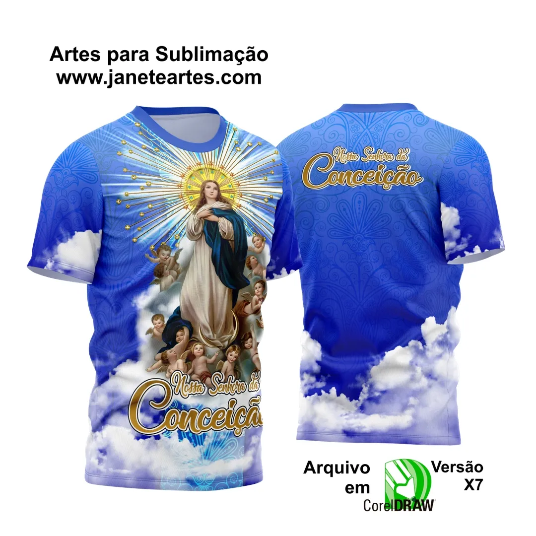 Arte Vetor Camisa Religião - Nossa Senhora Imaculada Conceição 2024 - 2025