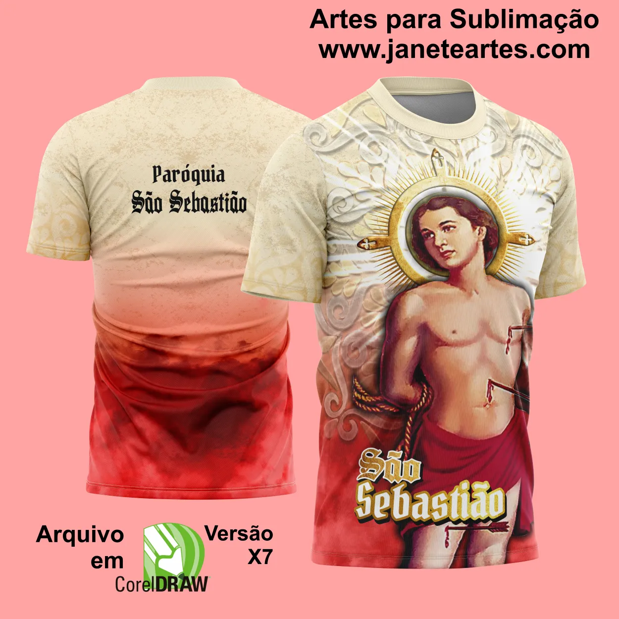 Arte Estampa Camisa São Sebastião 2025 Modelo 3