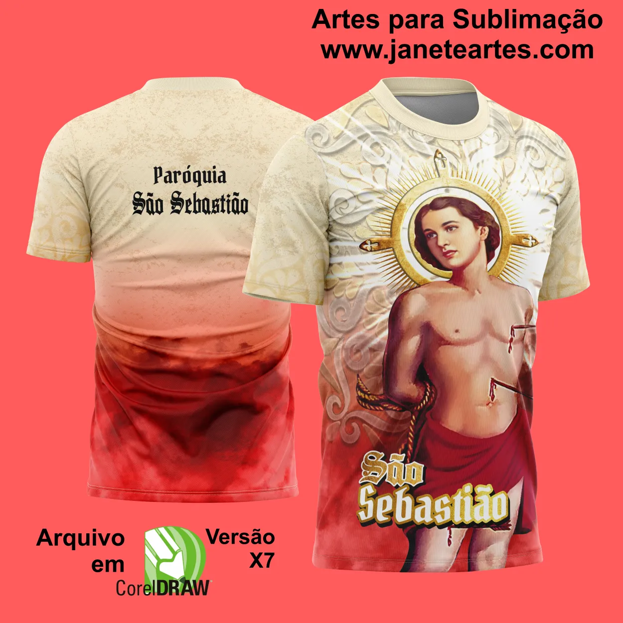 Arte Estampa Camisa São Sebastião 2025 Modelo 3