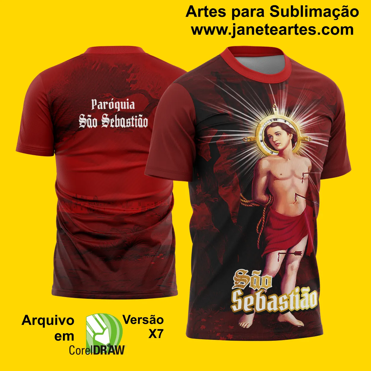 Arte Estampa Camisa São Sebastião 2025 Modelo 4