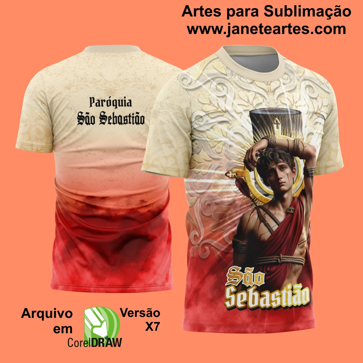 Arte Estampa Camisa São Sebastião 2025 Modelo 5