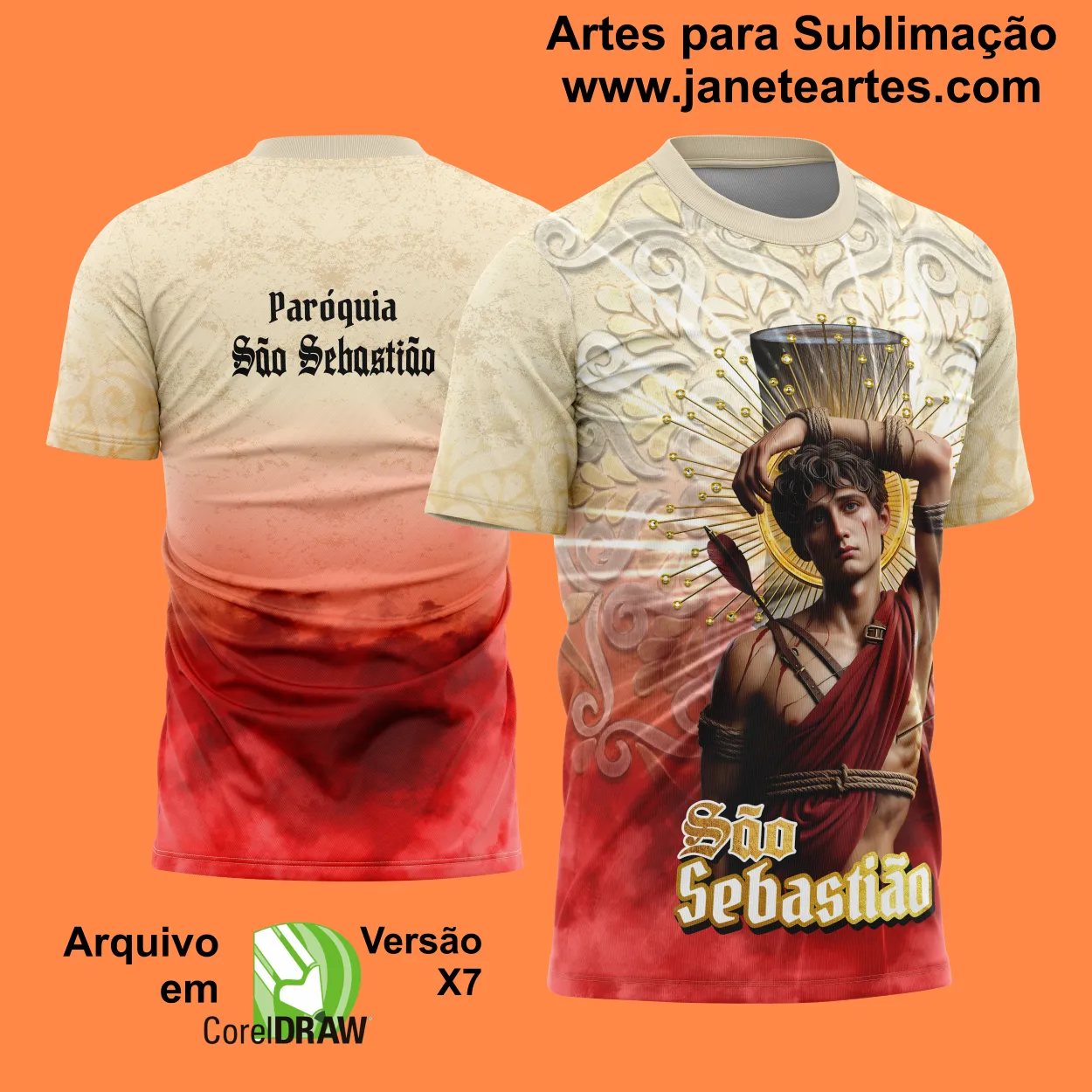 Arte Estampa Camisa São Sebastião 2025 Modelo 6