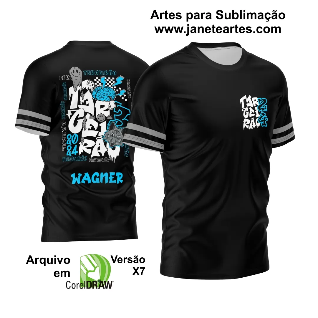 Arte Vetor Camisa Terceirão 2024 Lobo Cinza