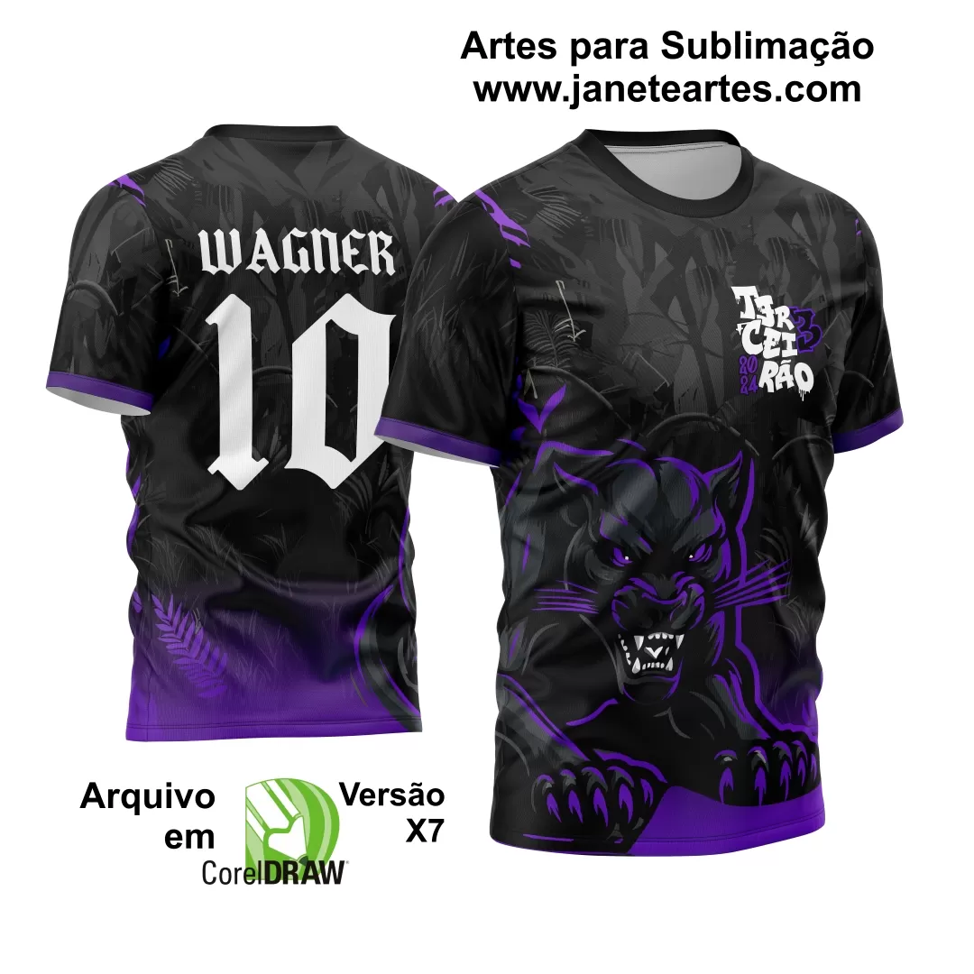 Arte Vetor Camisa Terceirão 2024 Pantera Negra Ataque