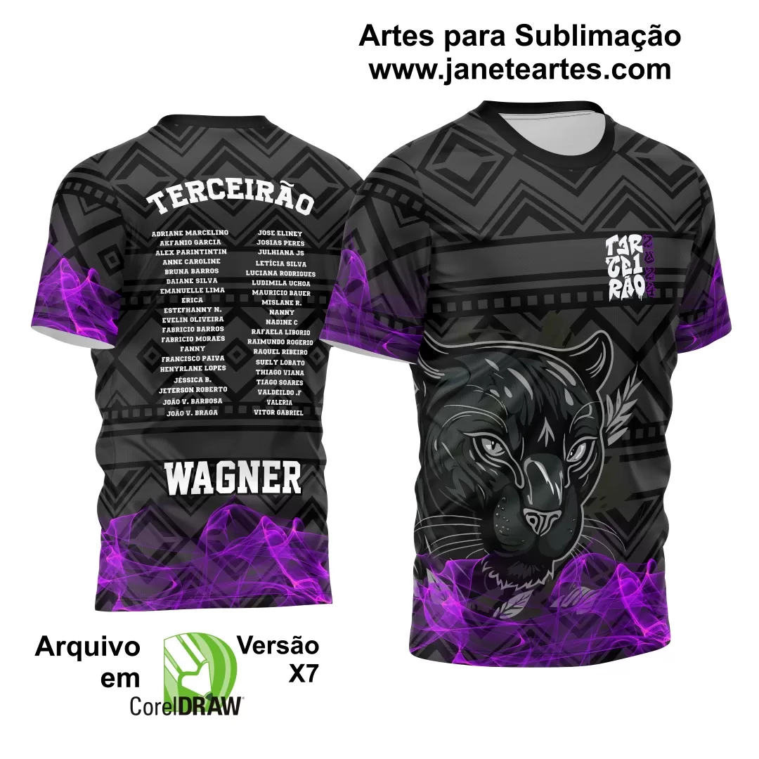 Arte Vetor Camisa Terceirão 2024 Pantera Negra Camuflagem