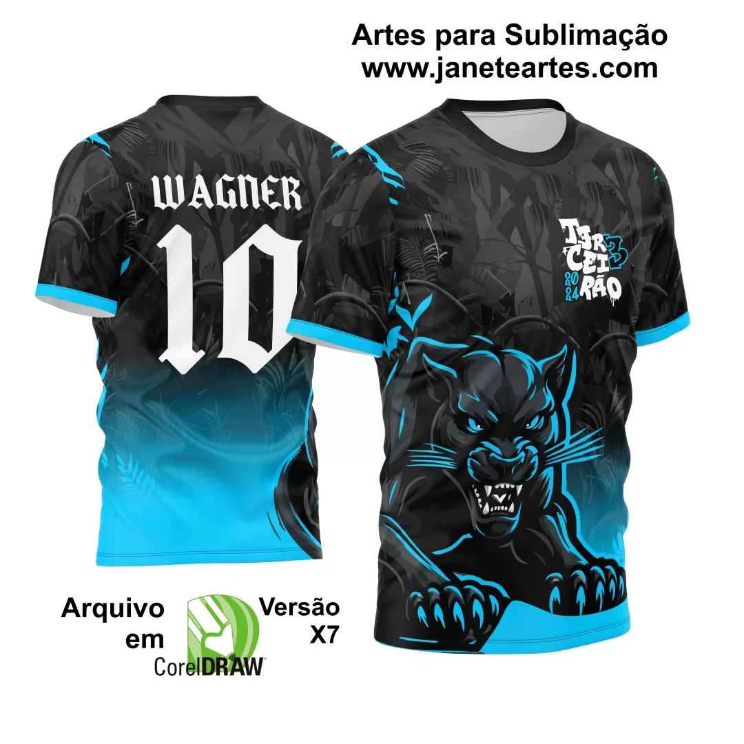 Arte Vetor Camisa Terceirão 2024 Pantera Negra Novo Estilo Degrade