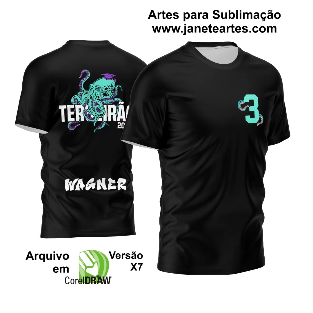 Arte Vetor Camisa Terceirão 2024 Polvo