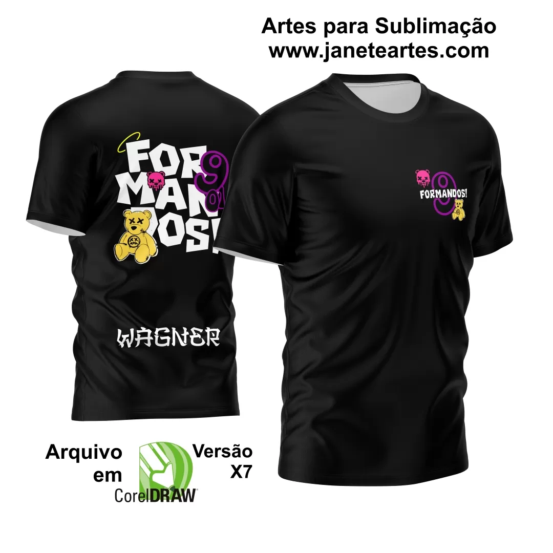 Arte Vetor Camisa Formandos 2024 Urso