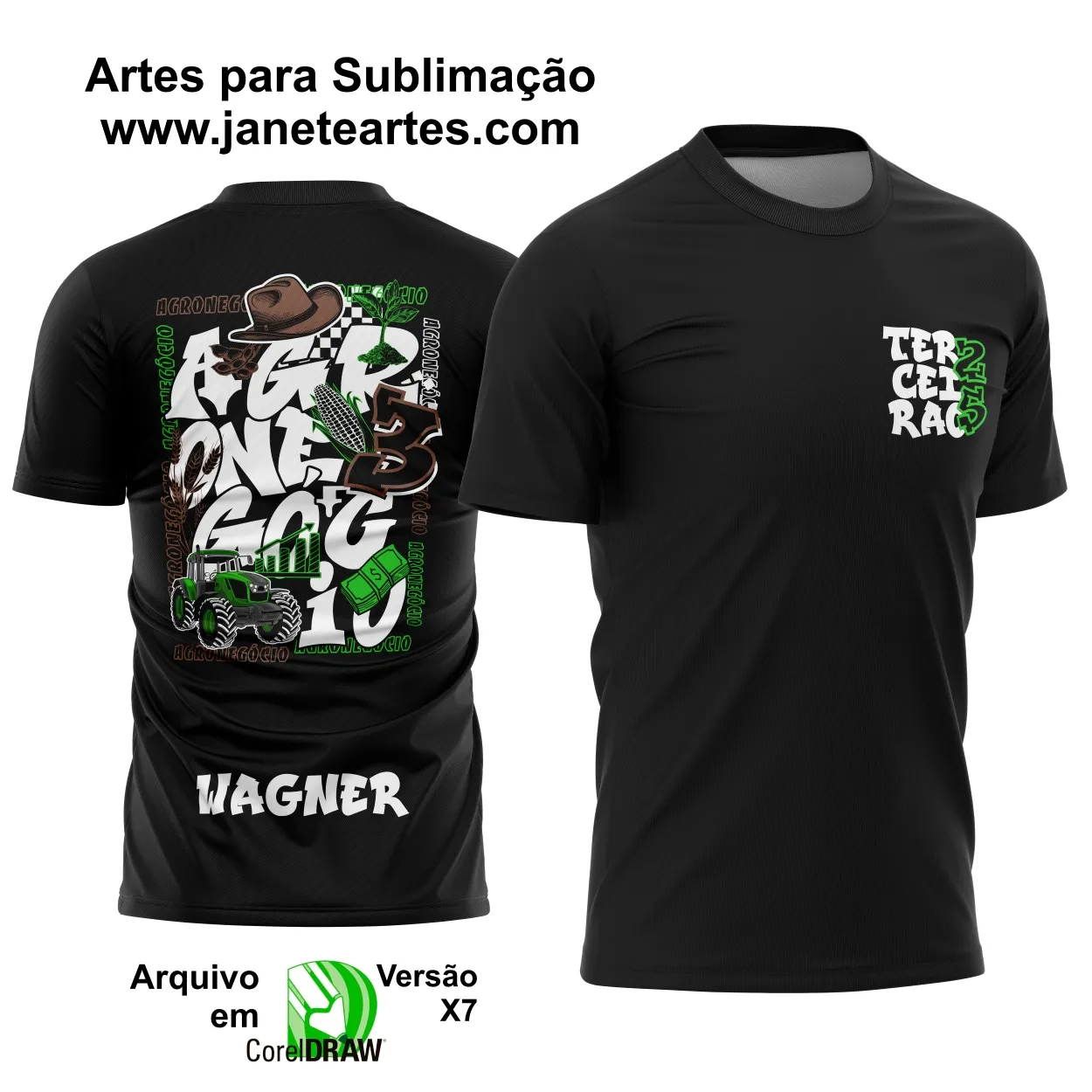 Arte Vetor Camisa Terceirão Agronegócio