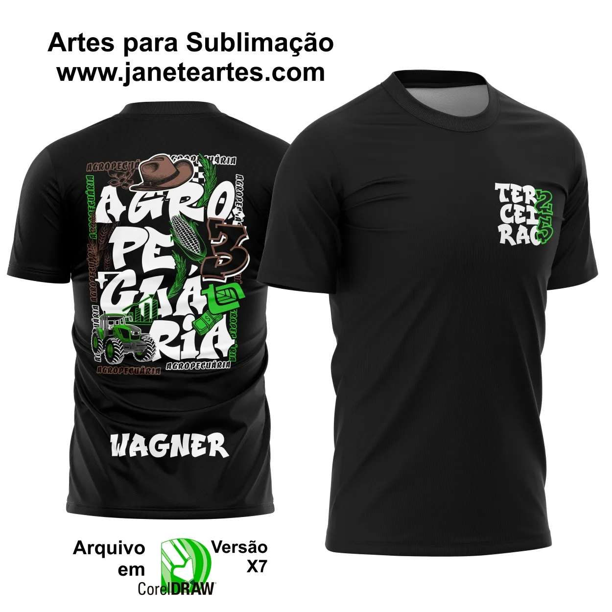 Arte Vetor Camisa Terceirão Agropecuária