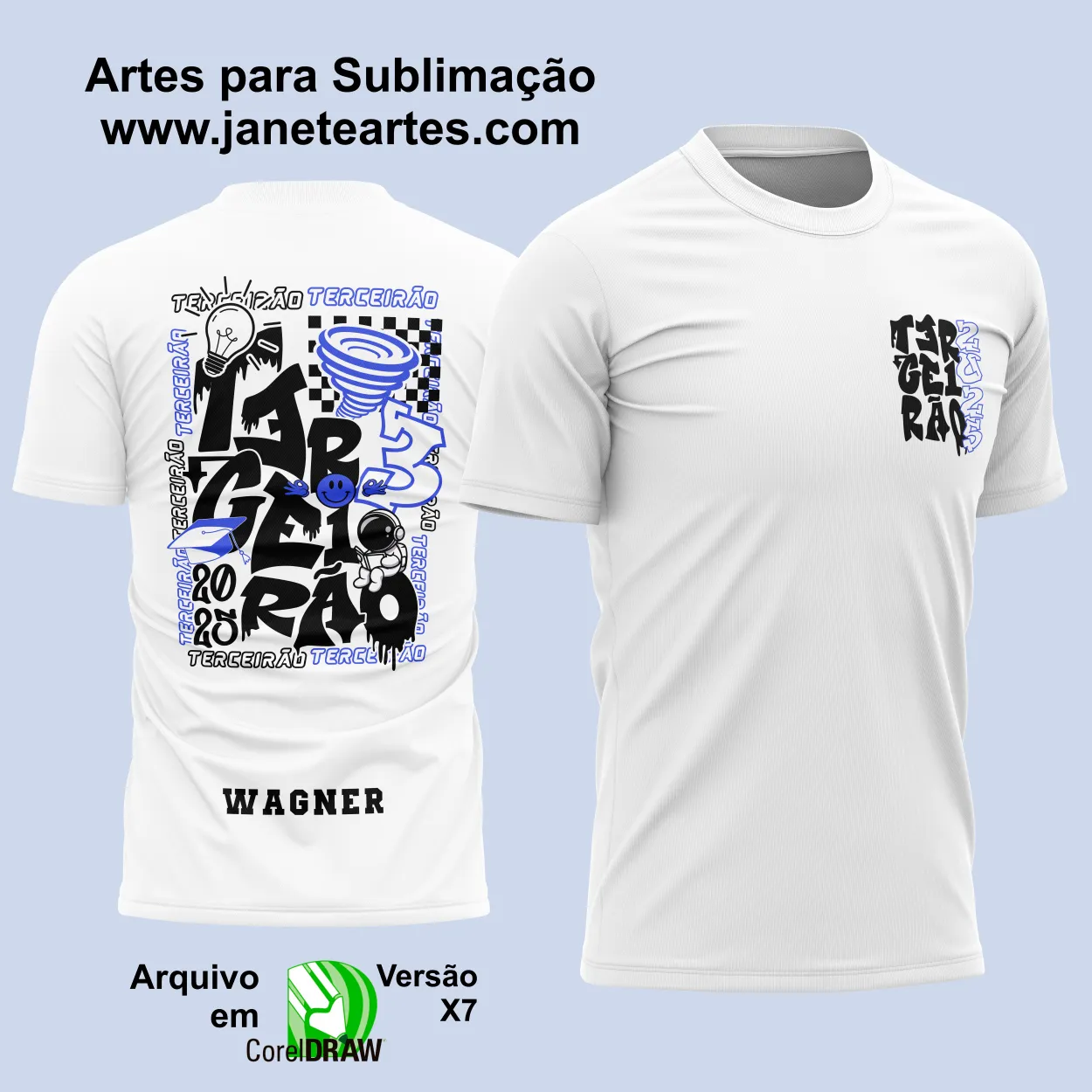 Arte Vetor Camisa Terceirão Astronauta