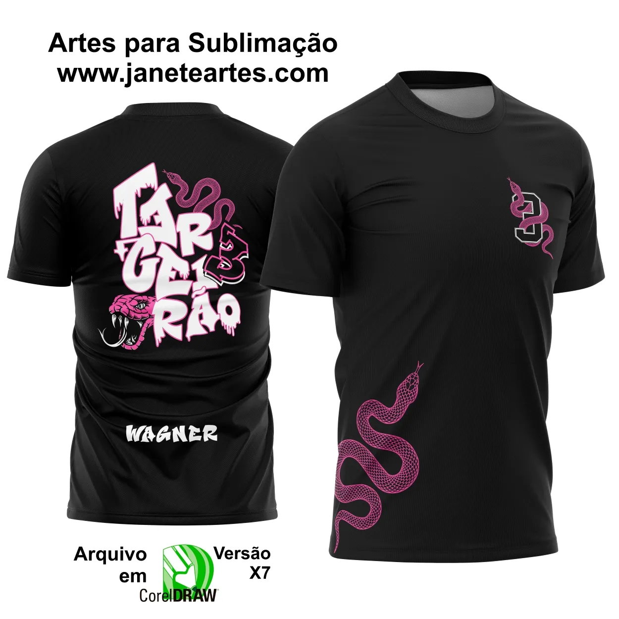 Arte Vetor Camisa Terceirão Cobra