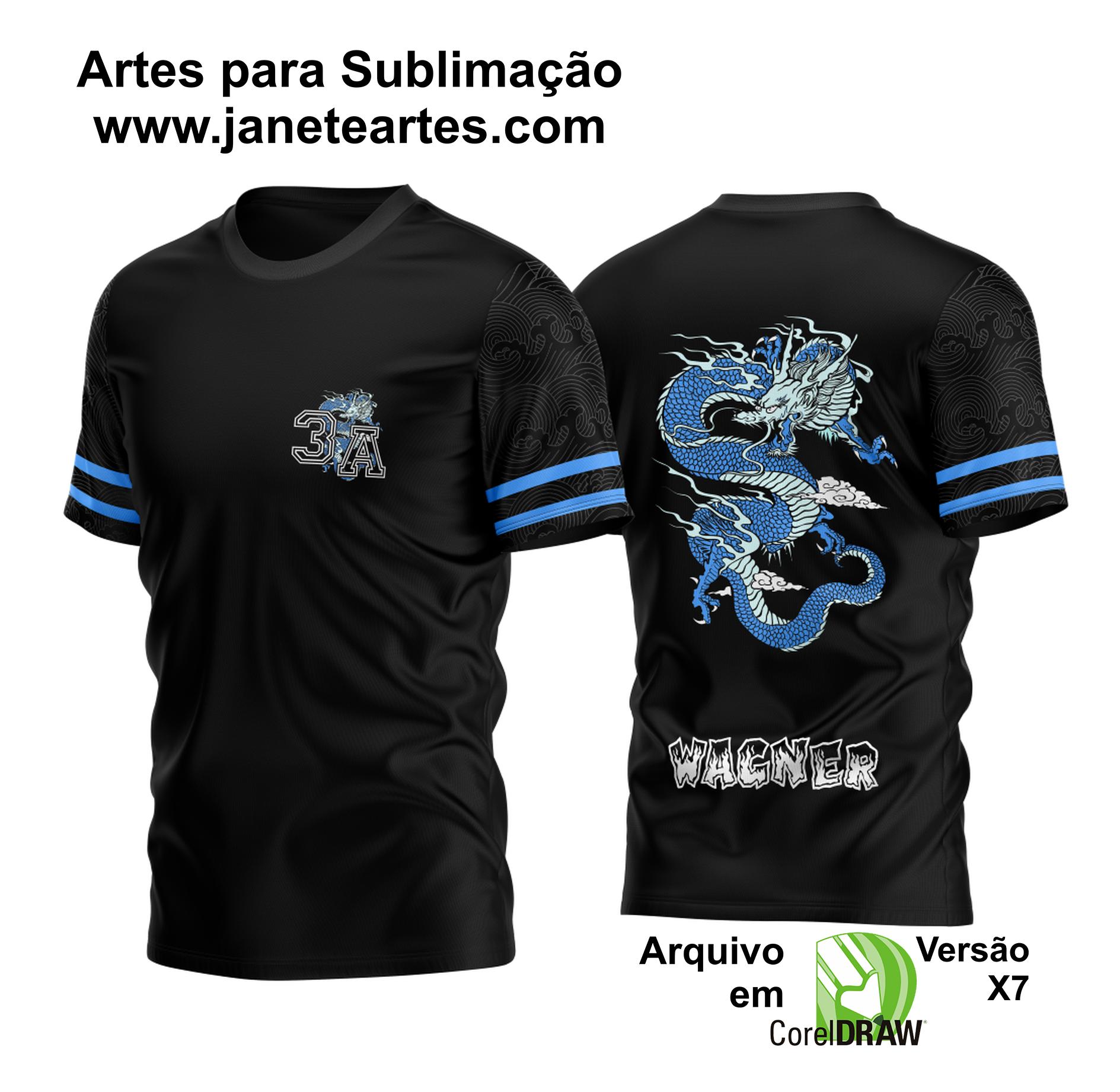 Arte Vetor Camisa Terceirão Dragão Azul 2023: Uma Obra de Arte em Design Vetorial para Camisetas