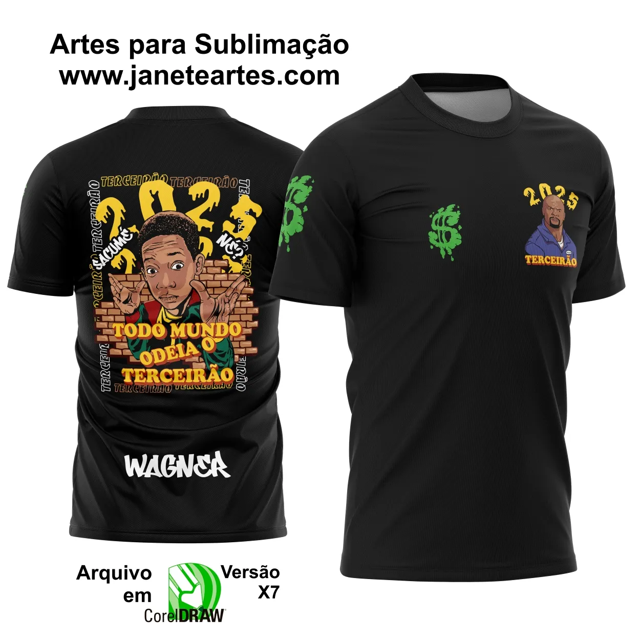 Arte Vetor Camisa Terceirão Graffiti Todo Mundo Odeia o Chris 2005