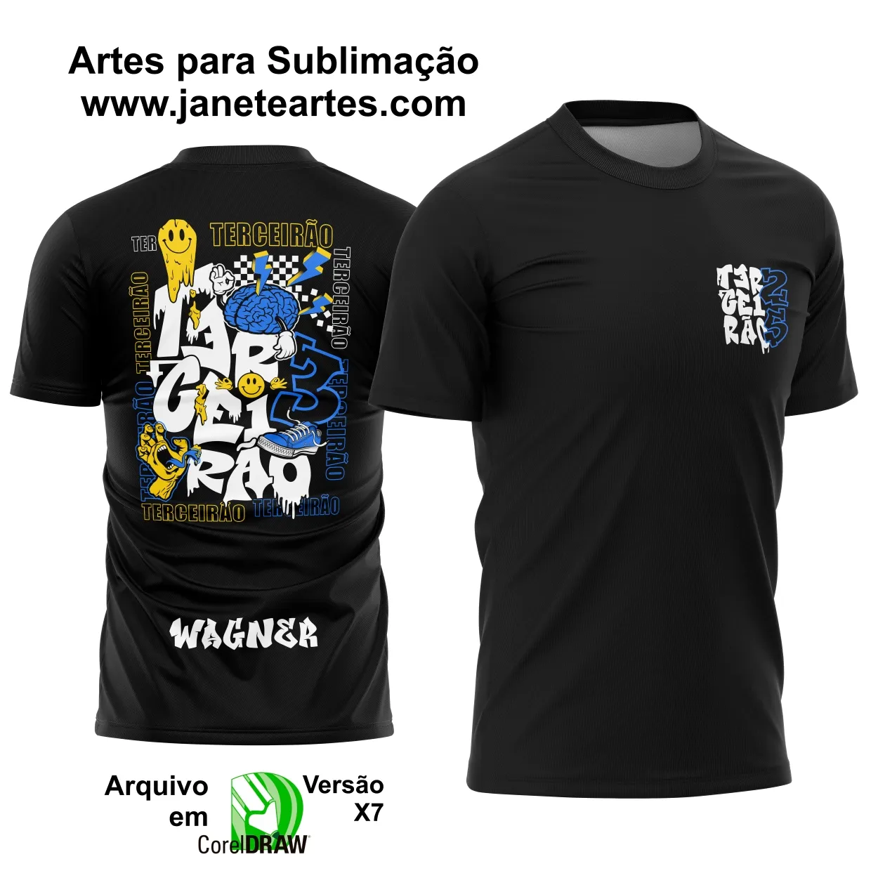 Arte Vetor Camisa Terceirão Graffiti de Rua 2025