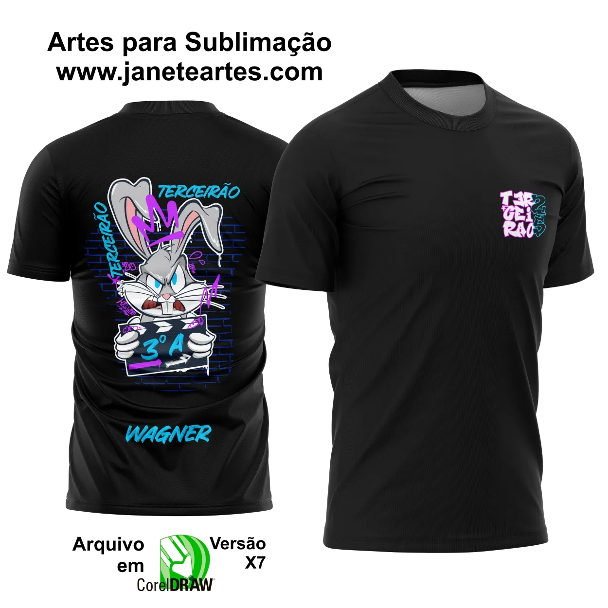 Arte Vetor Camisa Terceirão Graffiti de Rua Perna Longa 2025