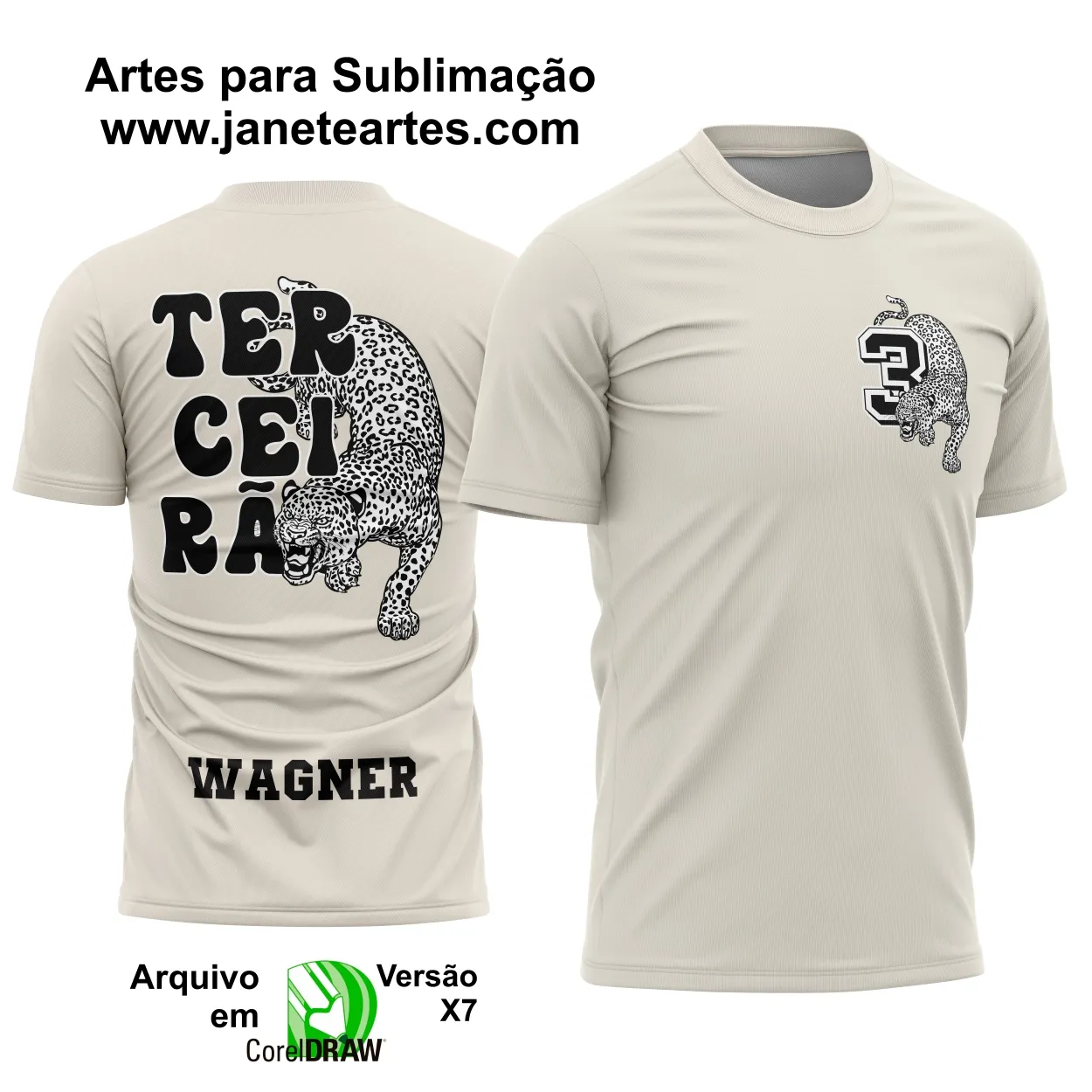 Arte Vetor Camisa Terceirão Onça Pintada