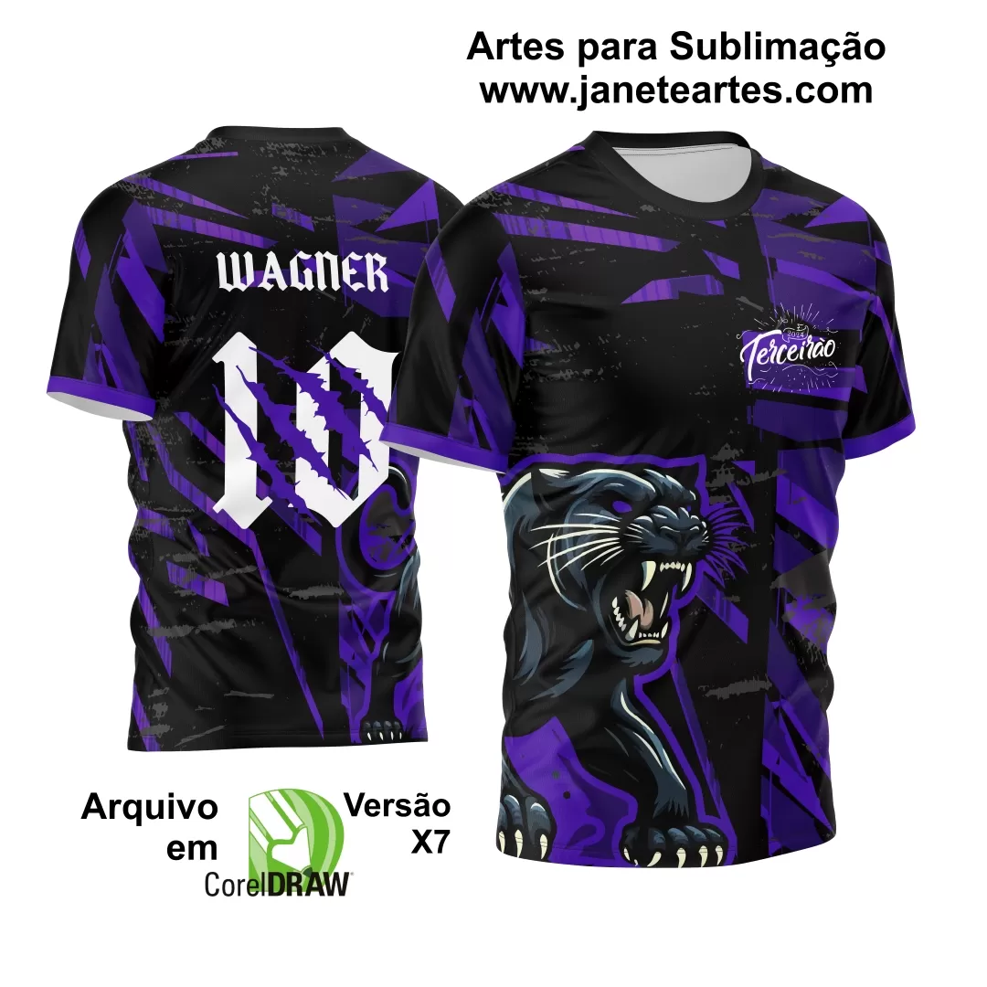 Arte Vetor Camisa Terceirão Pantera Negra 2024