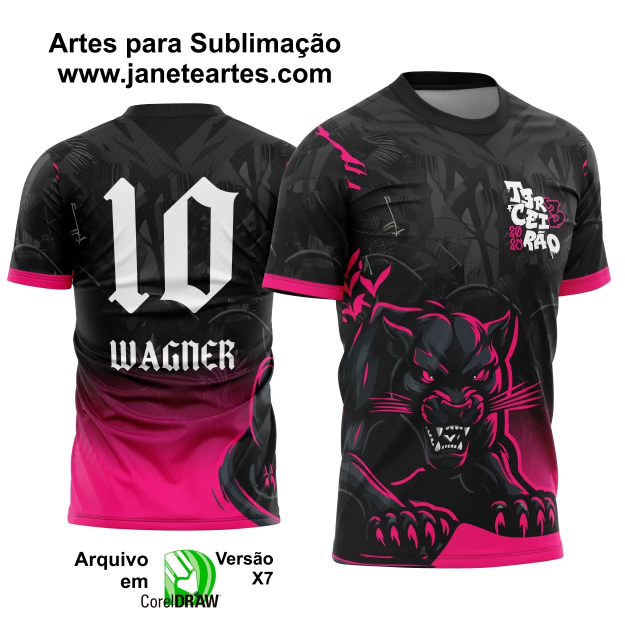 Arte Vetor Camisa Terceirão Pantera Negra