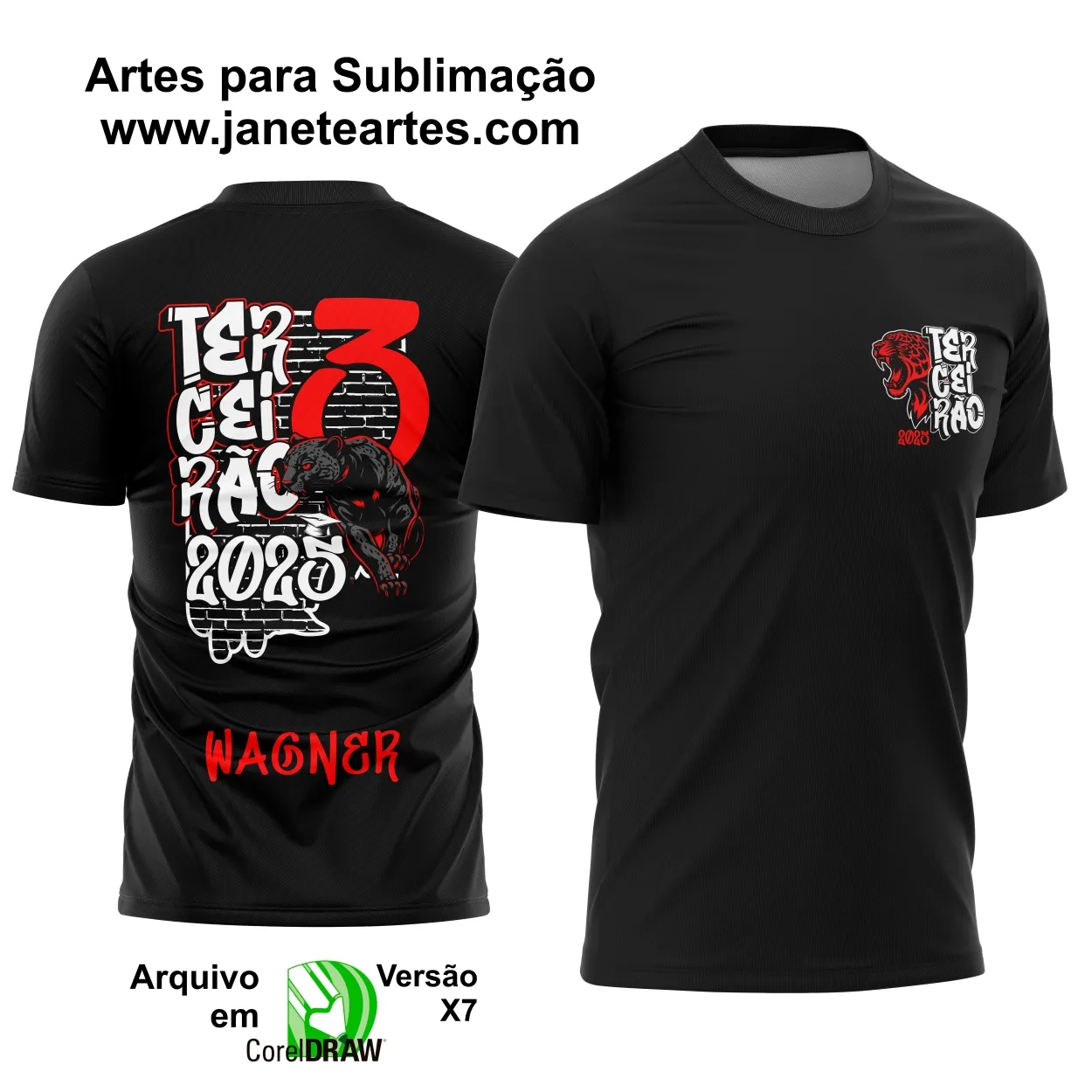 Arte Vetor Camisa Terceirão Pantera Negra