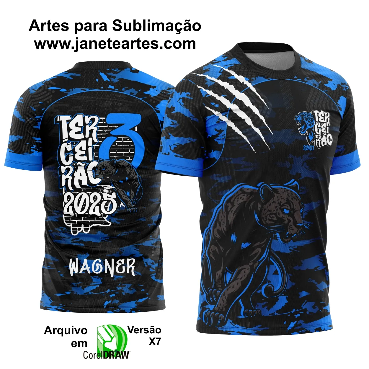 Arte Vetor Camisa Terceirão Pantera Negra