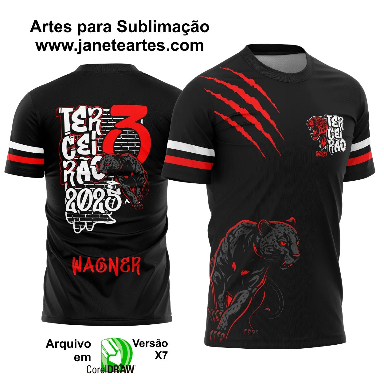 Arte Vetor Camisa Terceirão Pantera Negra