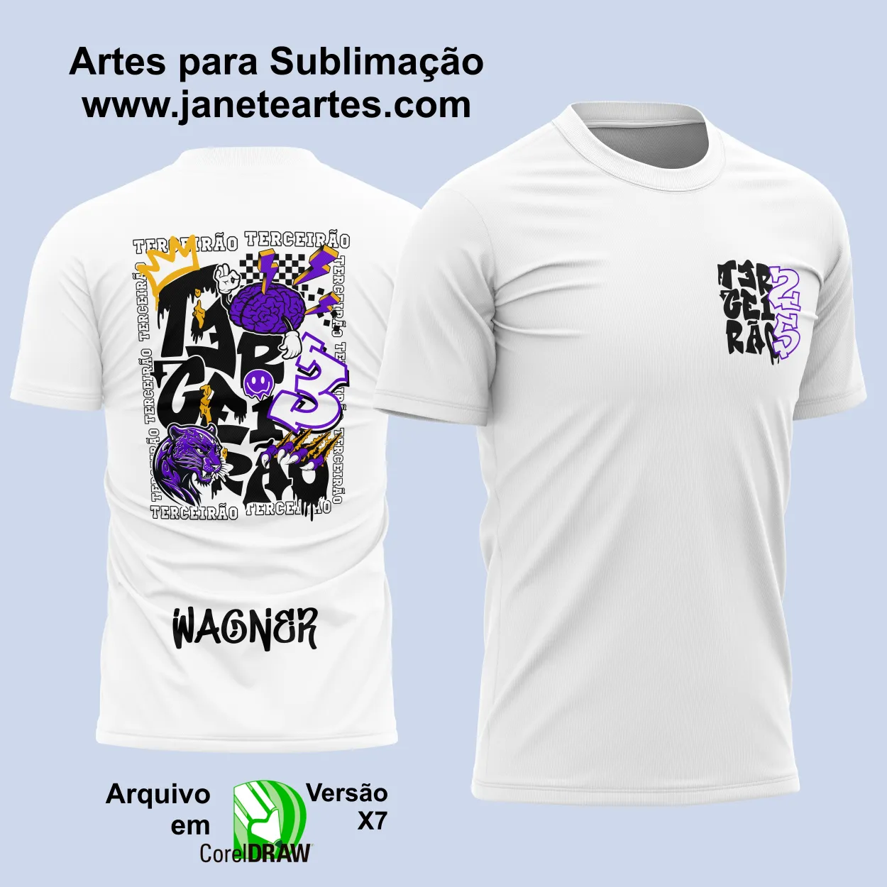 Arte Vetor Camisa Terceirão Pantera Roxa 2025