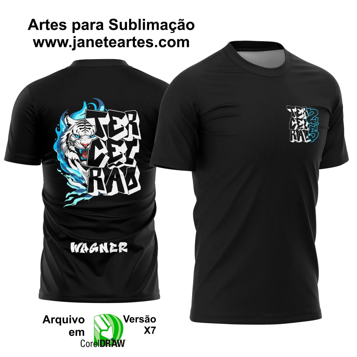 Arte Vetor Camisa Terceirão Tigre Branco 2025