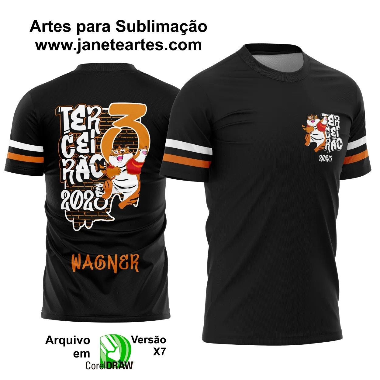 Arte Vetor Camisa Terceirão Tigrinho