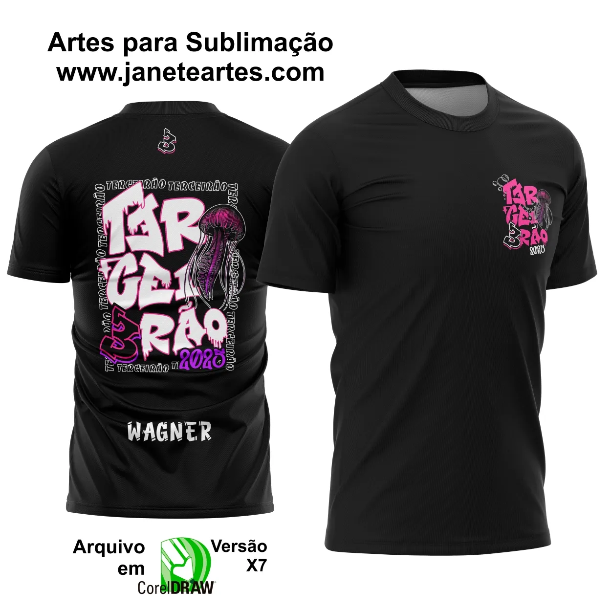 Arte Vetor Camisa Terceirão Água Viva