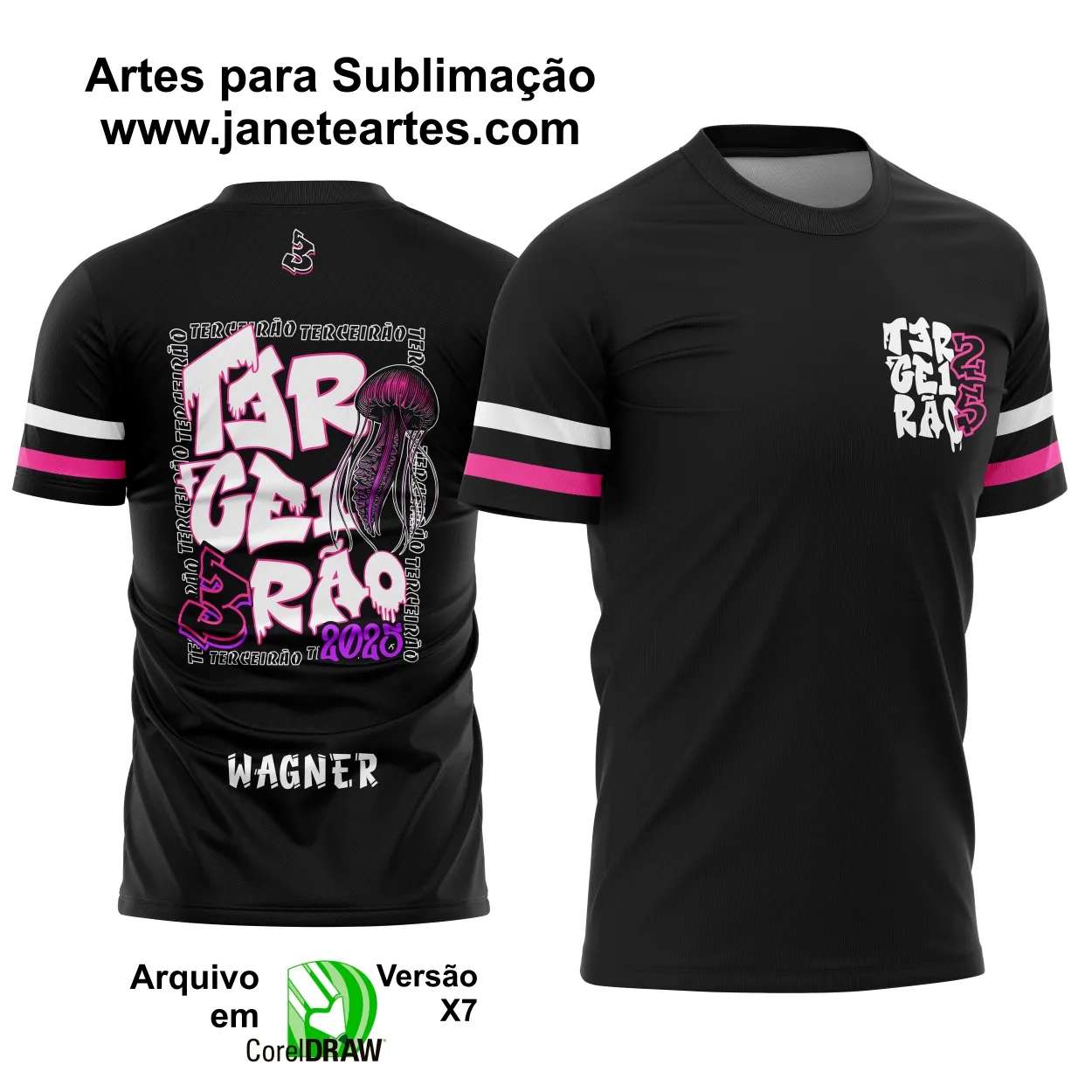 Arte Vetor Camisa Terceirão Água Viva