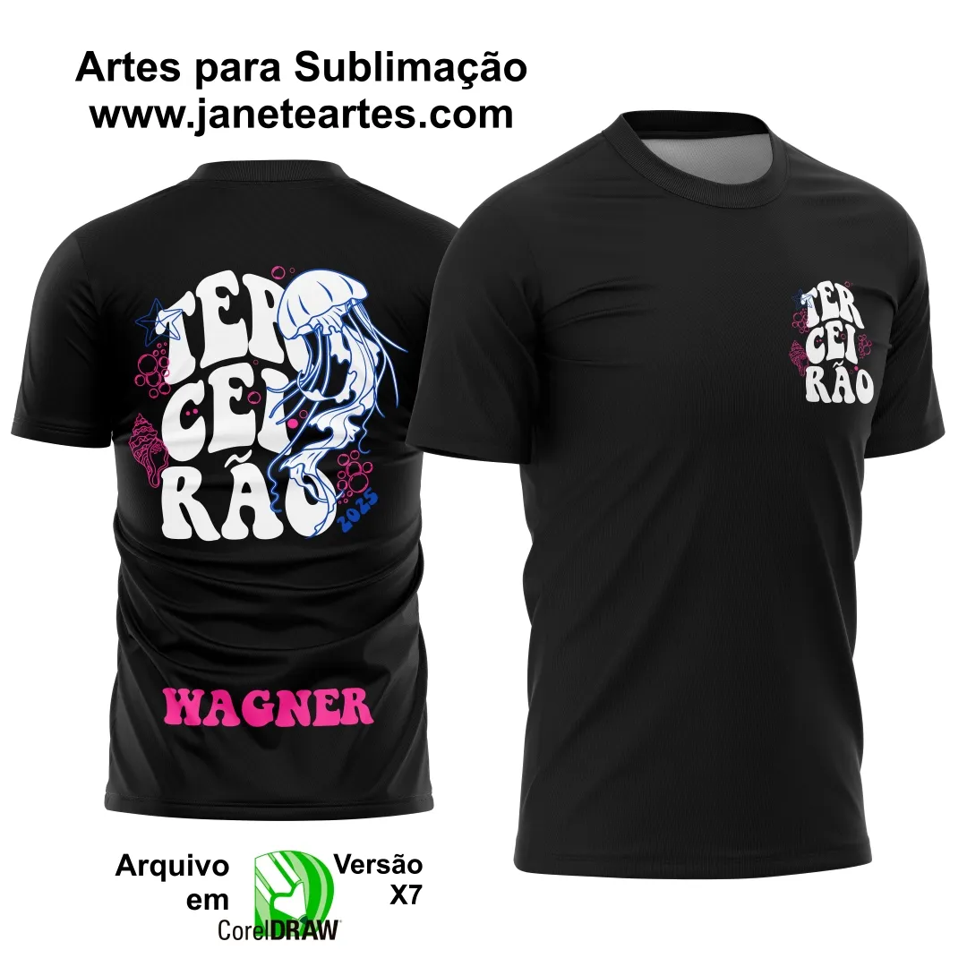 Arte Vetor Camisa Terceirão Água Viva