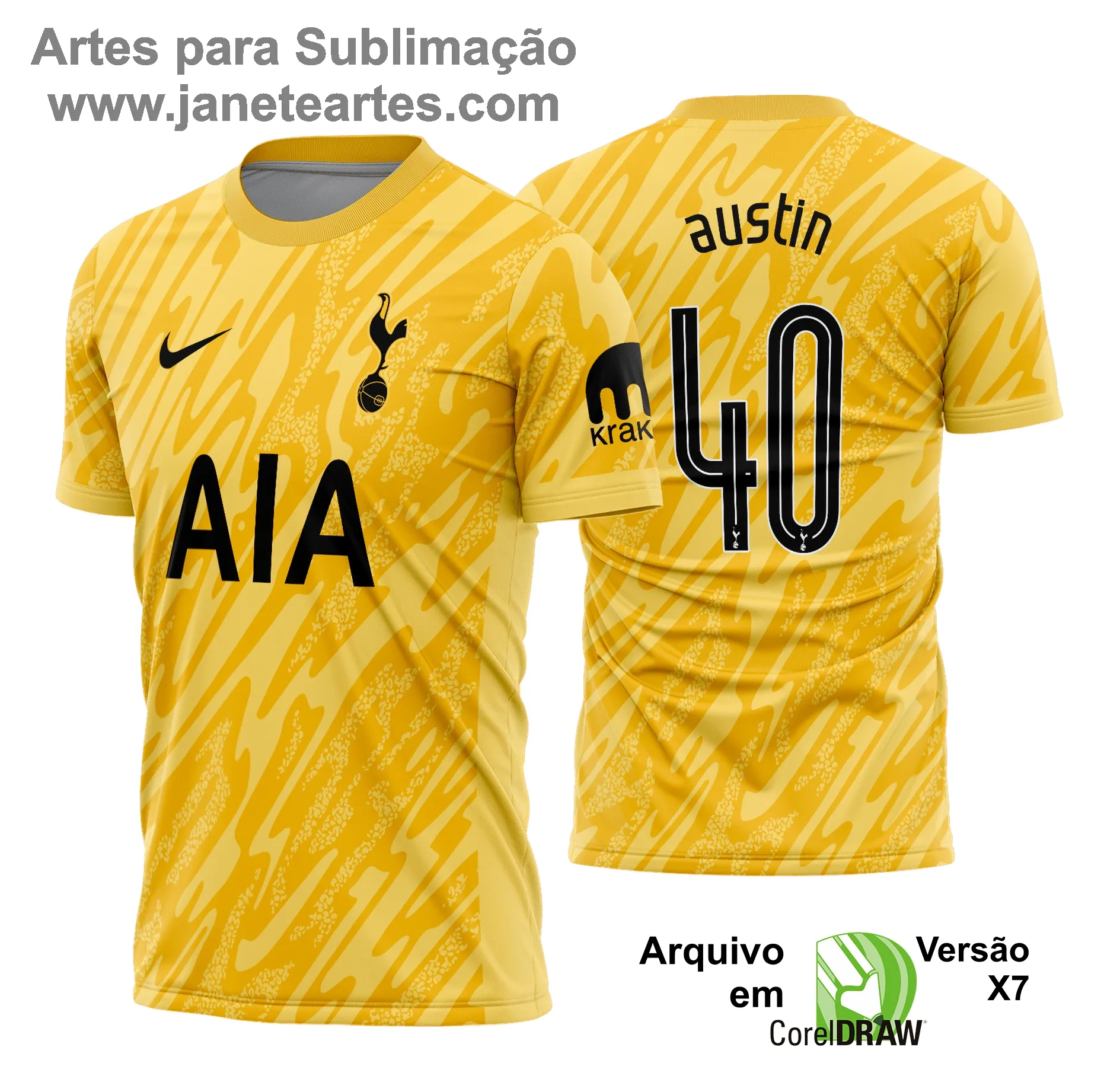 Arte Vetor Camisa Tottenham Goleiro I 2024 - 2025