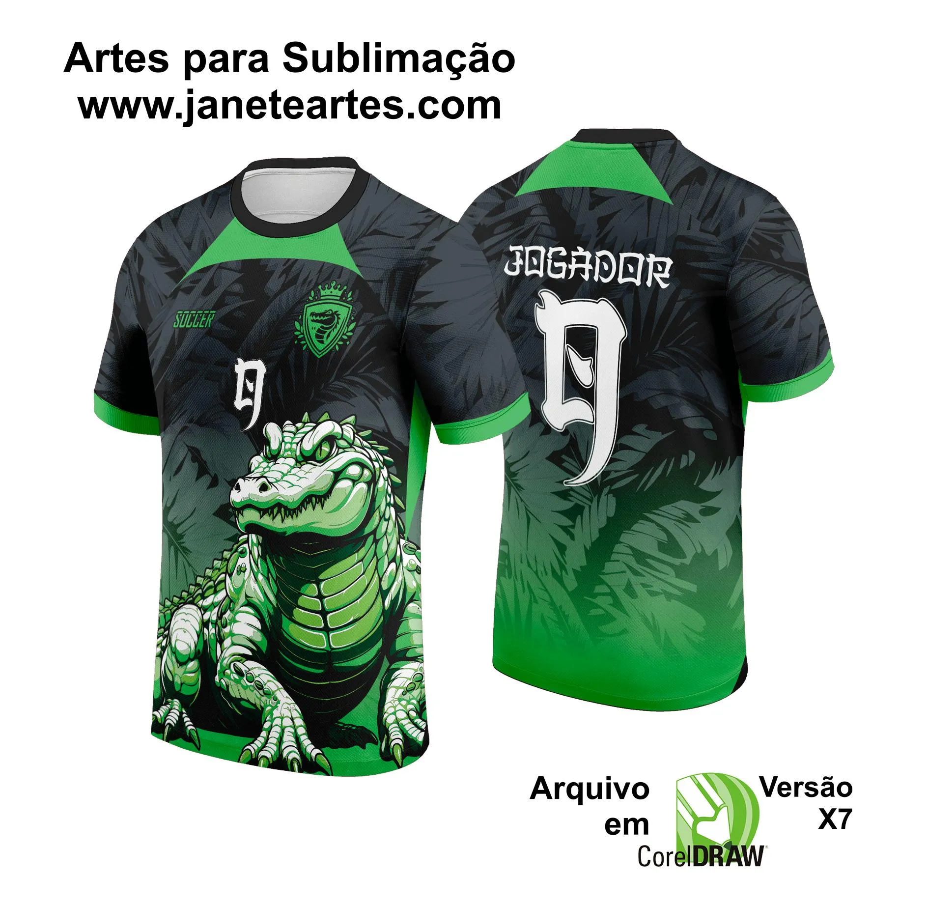 Arte Vetor Camisa de Interclasse Crocodilo 2024 - 2025