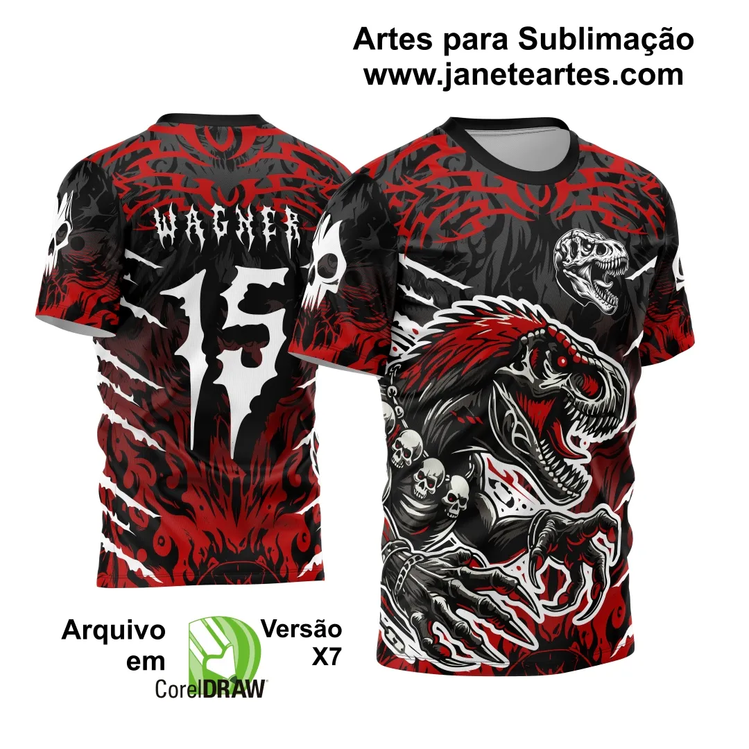 Arte Vetor Camisa de Interclasse Dino T-Rex 2024 - 2025