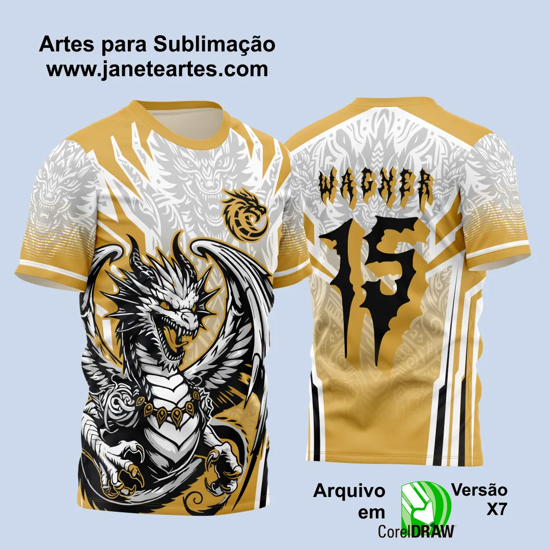 Arte Vetor Camisa de Interclasse Dragão Divino 2024 - 2025