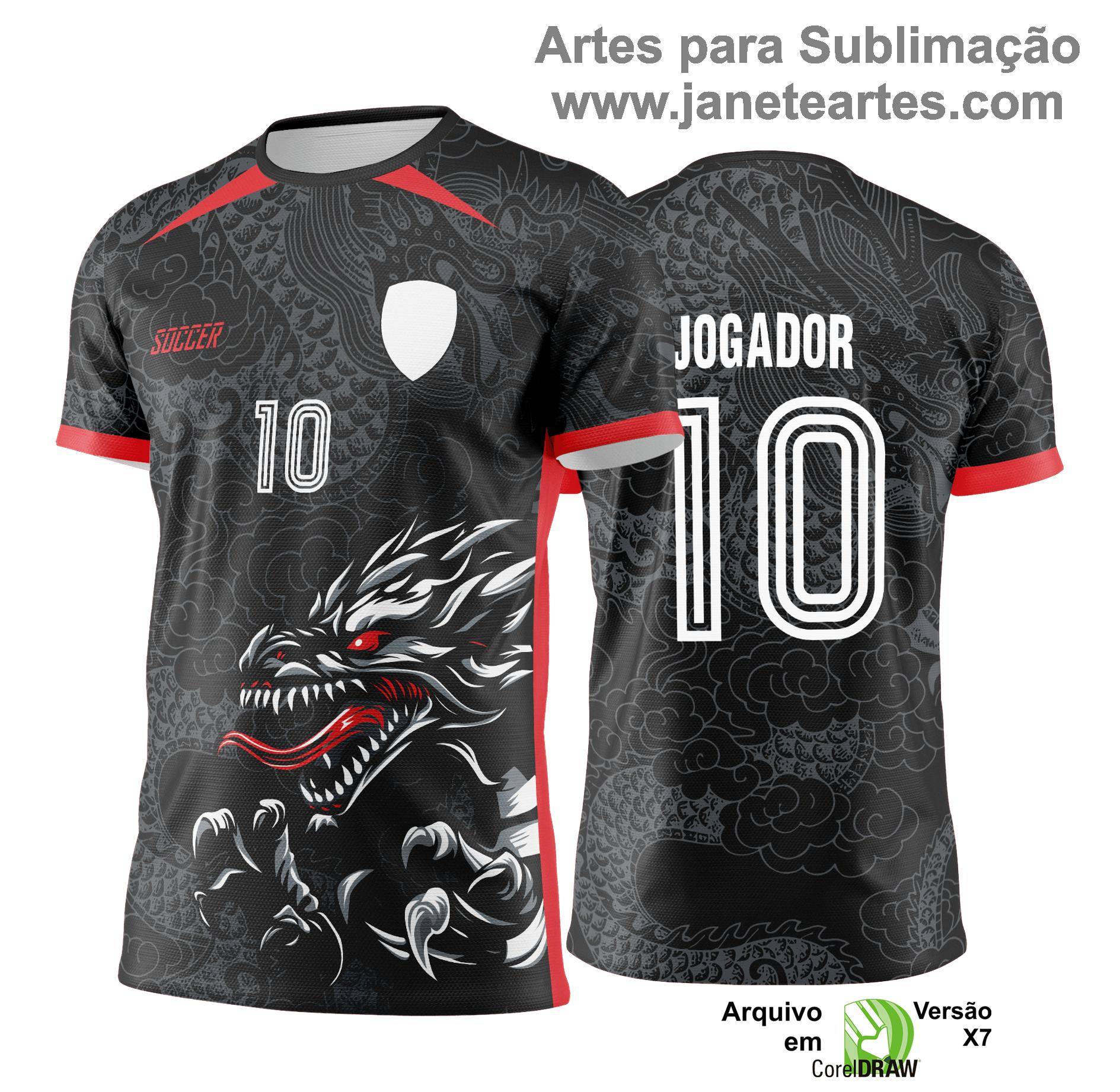 Arte Vetor Camisa de Interclasse Dragão - Jogos Internos 2024 - 2025