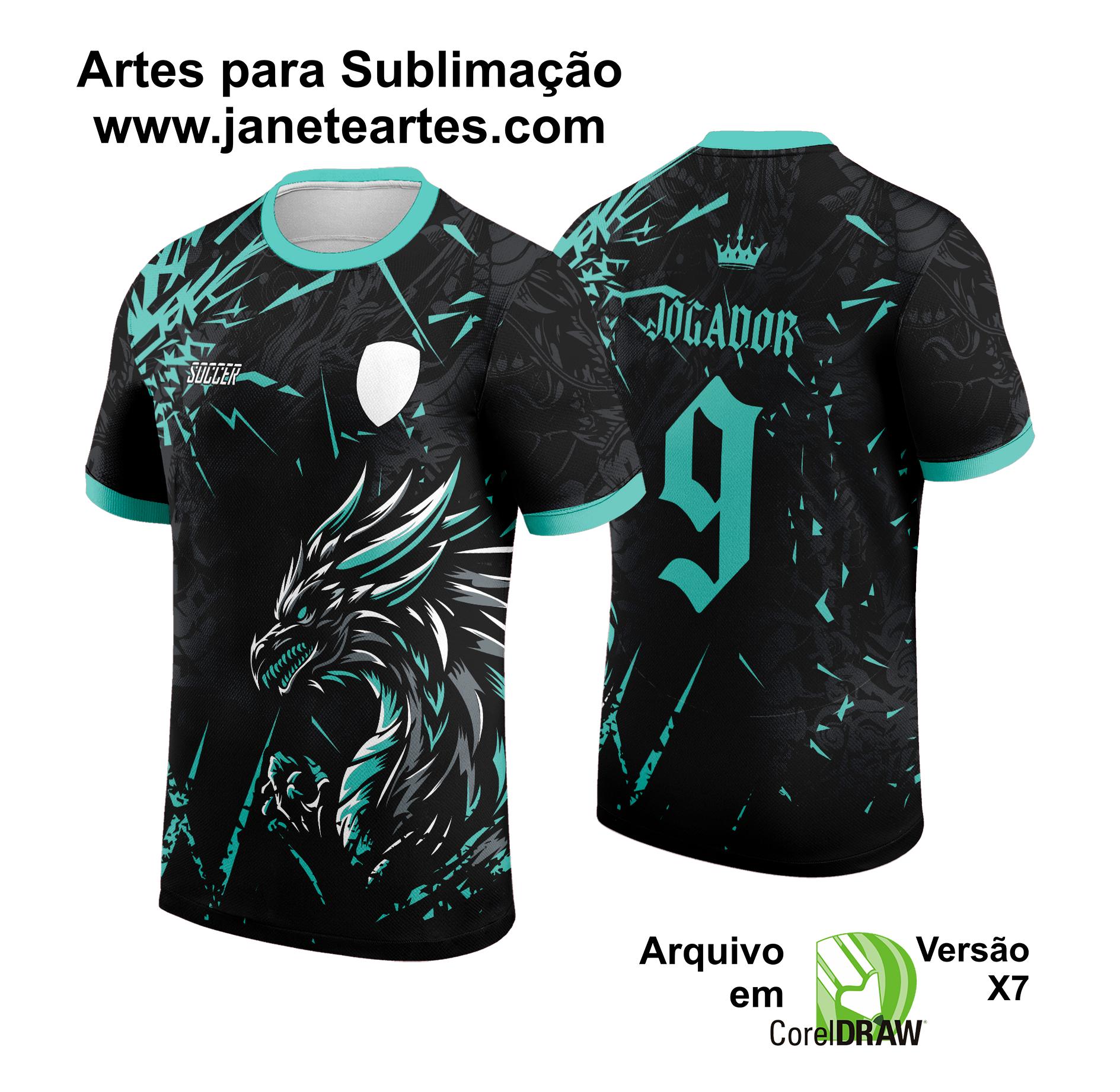 Arte Vetor Camisa de Interclasse Dragão Verde 2024 - 2025