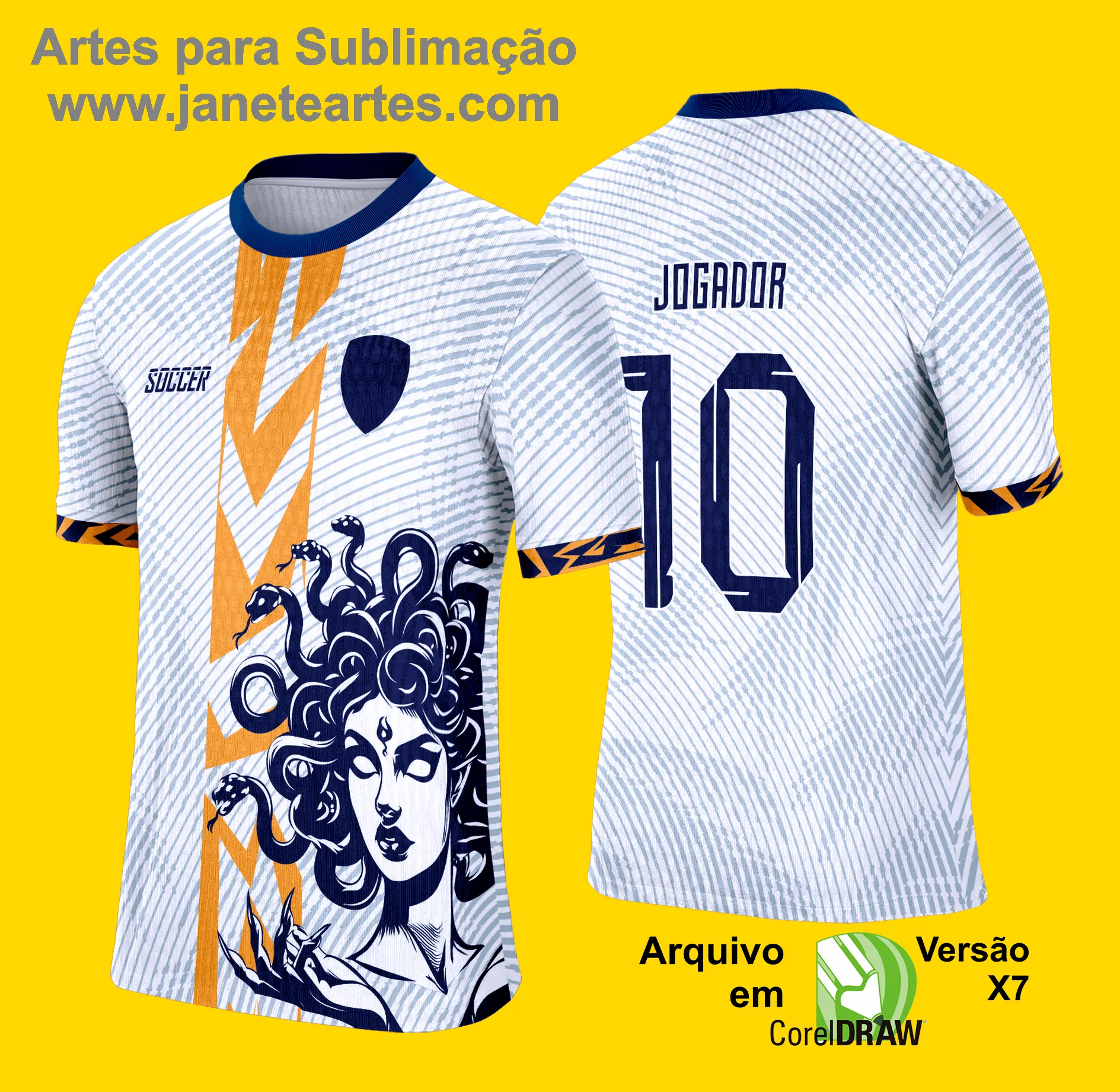 Arte Vetor Camisa de Interclasse Escolar 2025: Medusa