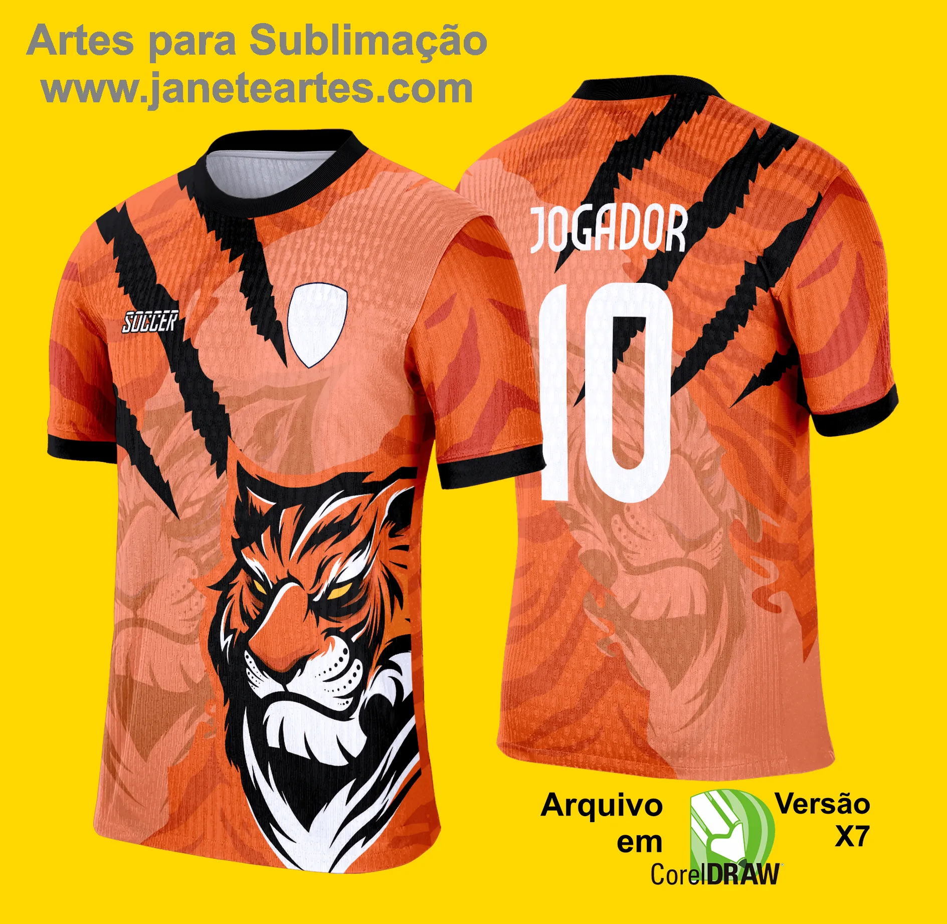 Arte Vetor Camisa de Interclasse Escolar 2025: TIGRE