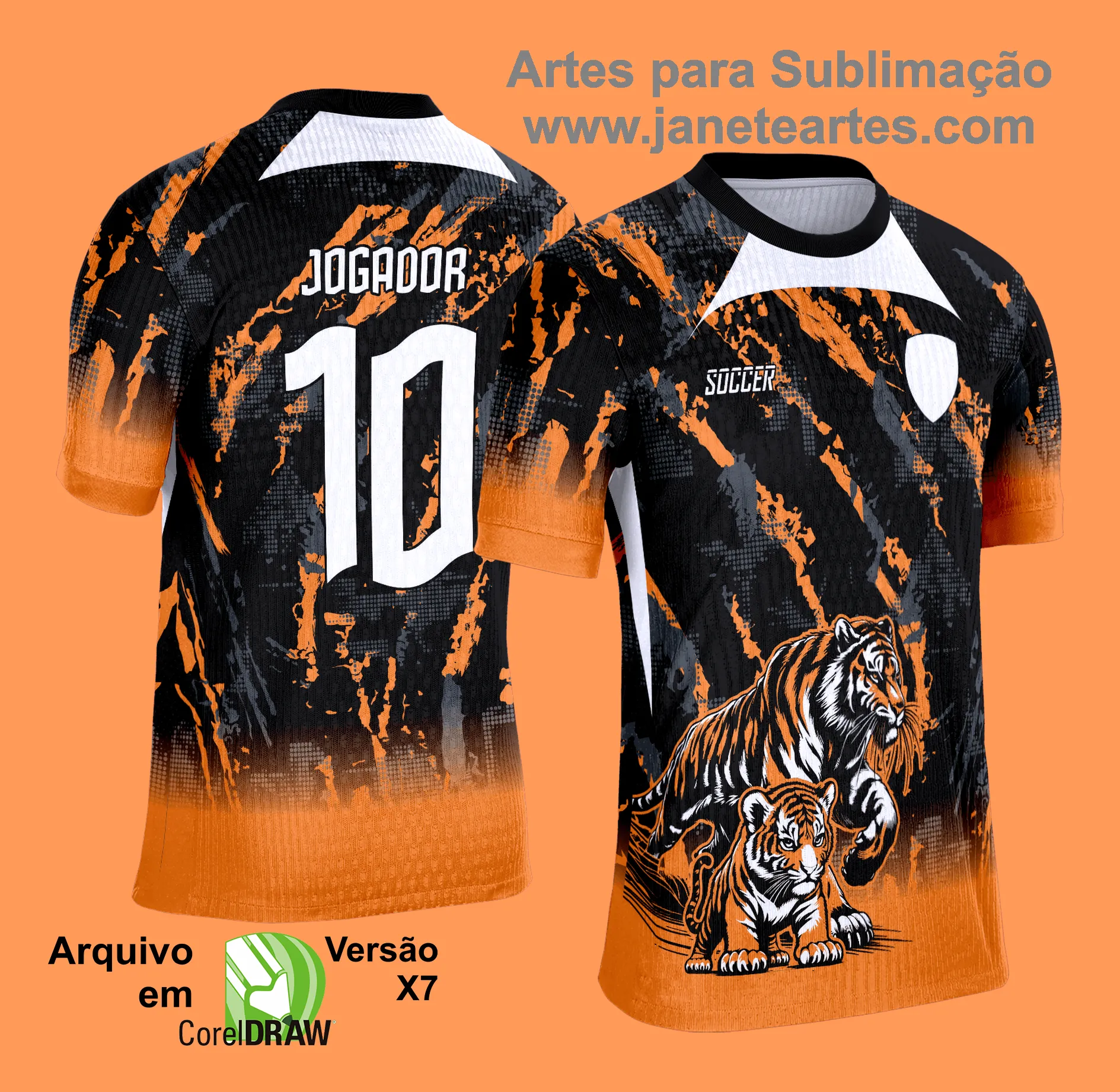 Arte Vetor Camisa de Interclasse Escolar 2025: TIGRES