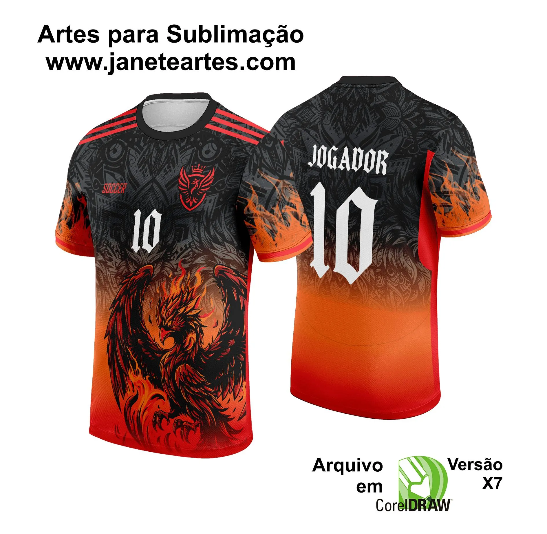 Arte Vetor Camisa de Interclasse Fênix 2024 - 2025