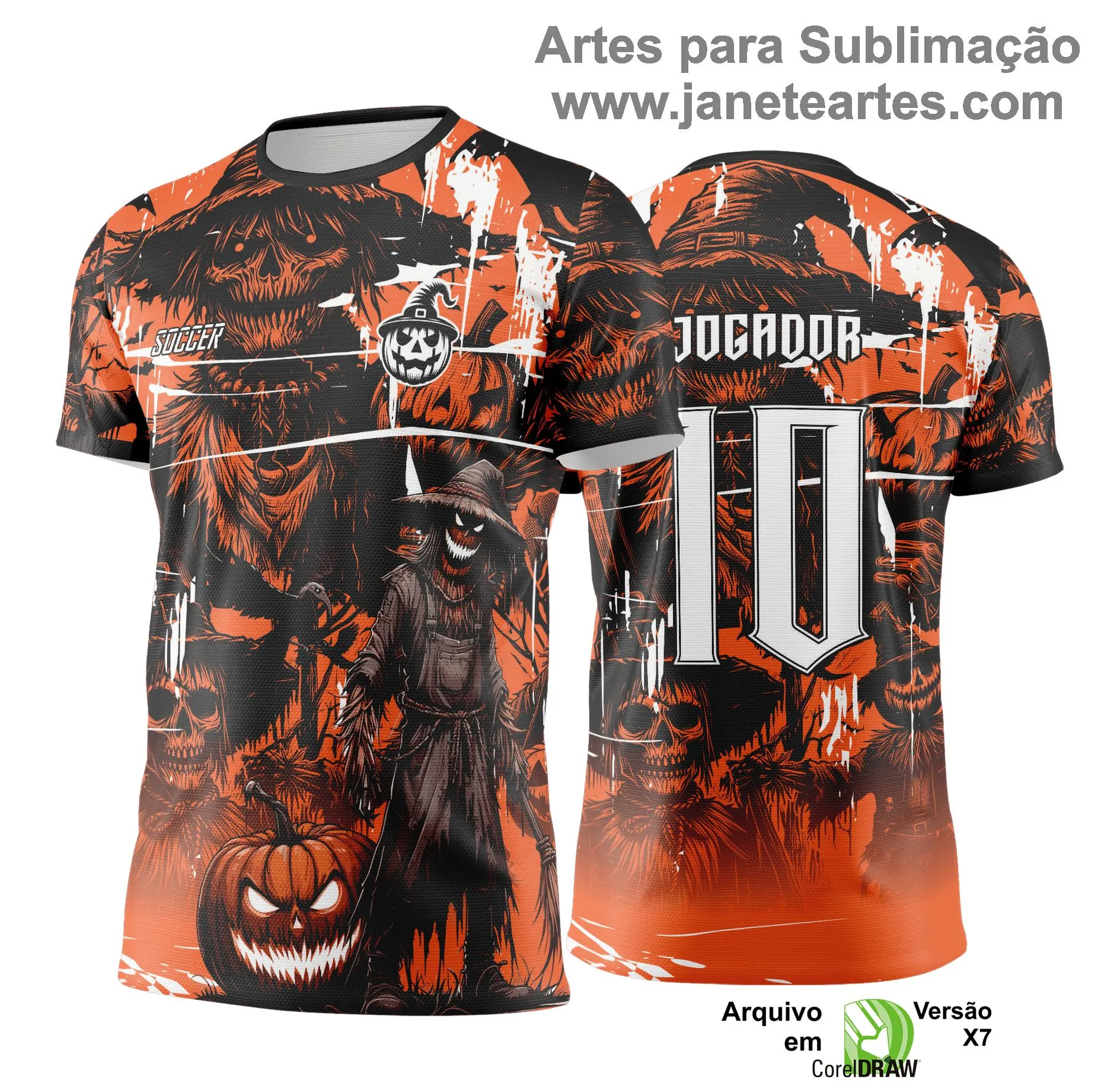 Arte Vetor Camisa de Interclasse Halloween -  Jogos Internos 2024 - 2025