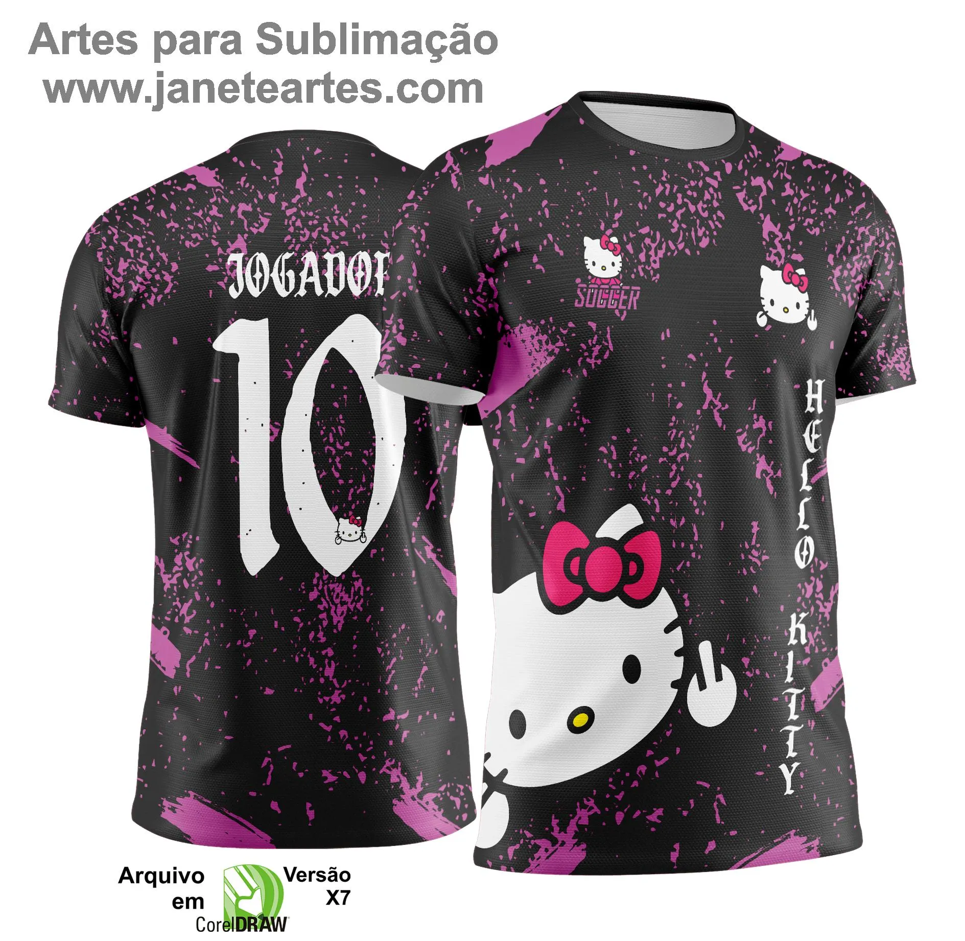 Arte Vetor Camisa de Interclasse Hello Kitty -  Jogos Internos 2024 - 2025