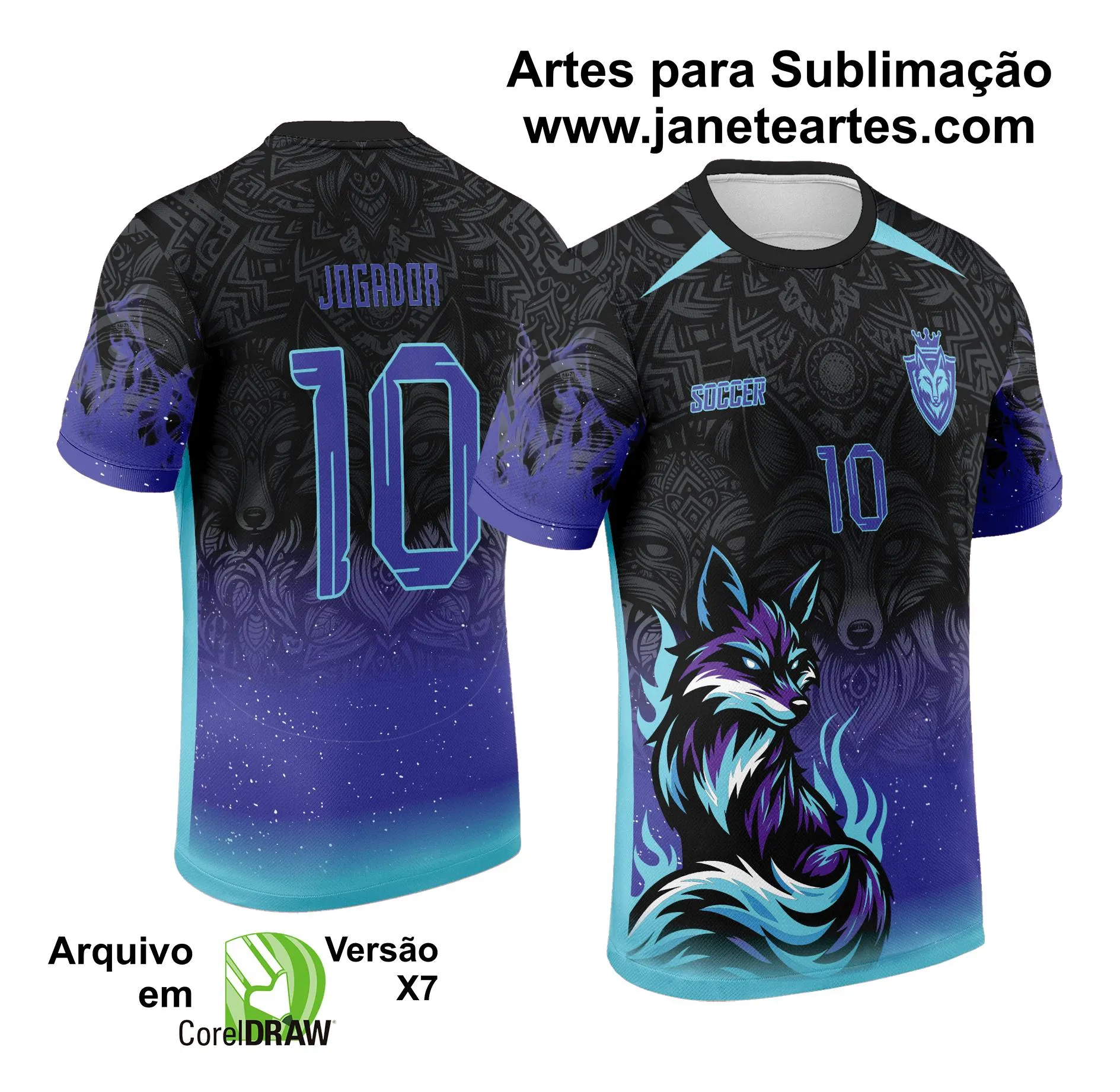 Arte Vetor Camisa de Interclasse Jogos Internos Raposa 2024 - 2025