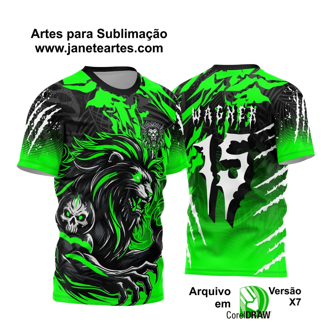 Arte Vetor Camisa de Interclasse Leão Verde 2024 - 2025